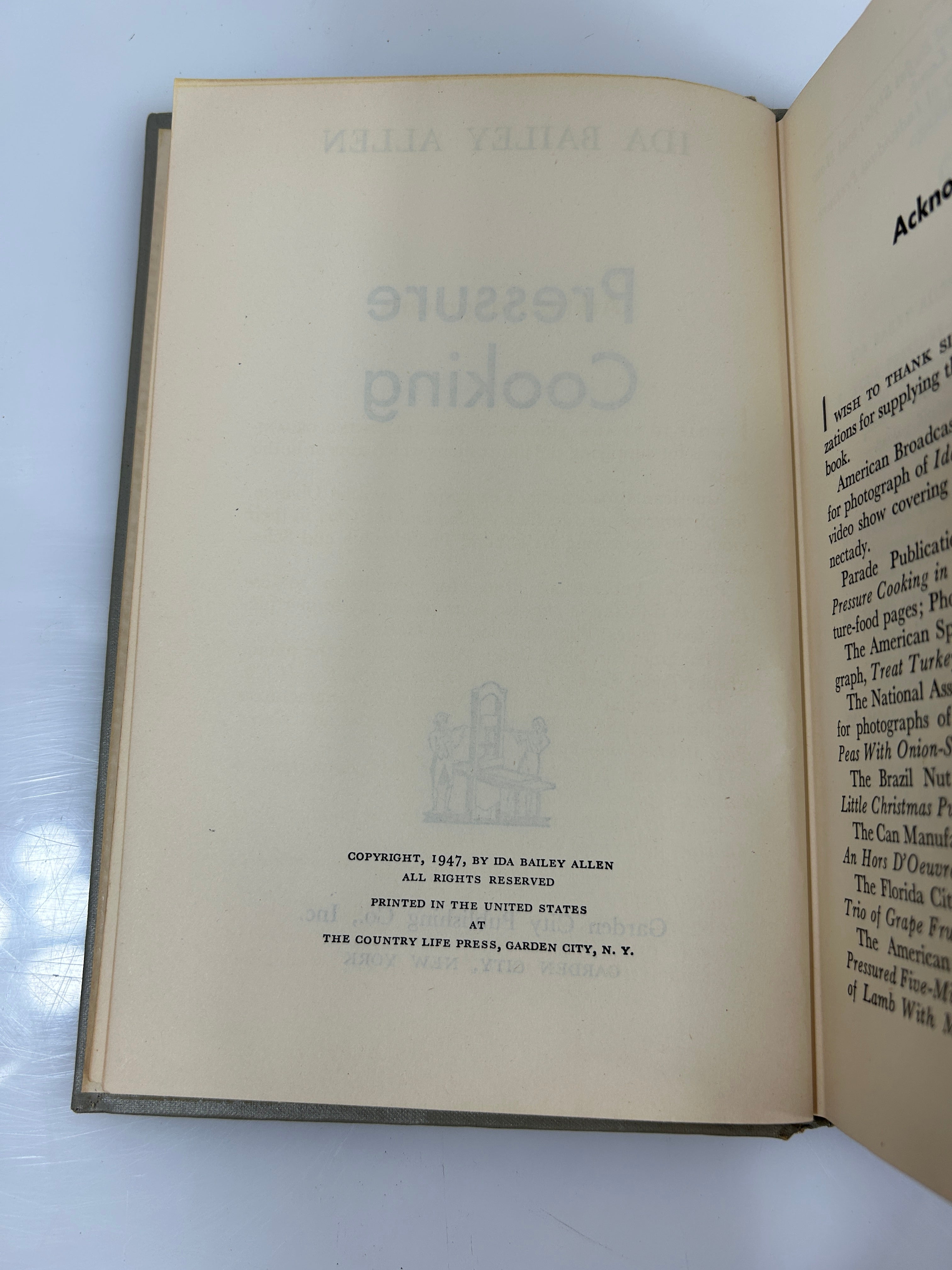 3 Vintage Cookbooks: Searchlight/Amana Recipes/Pressure Cooking 1943-48 HC