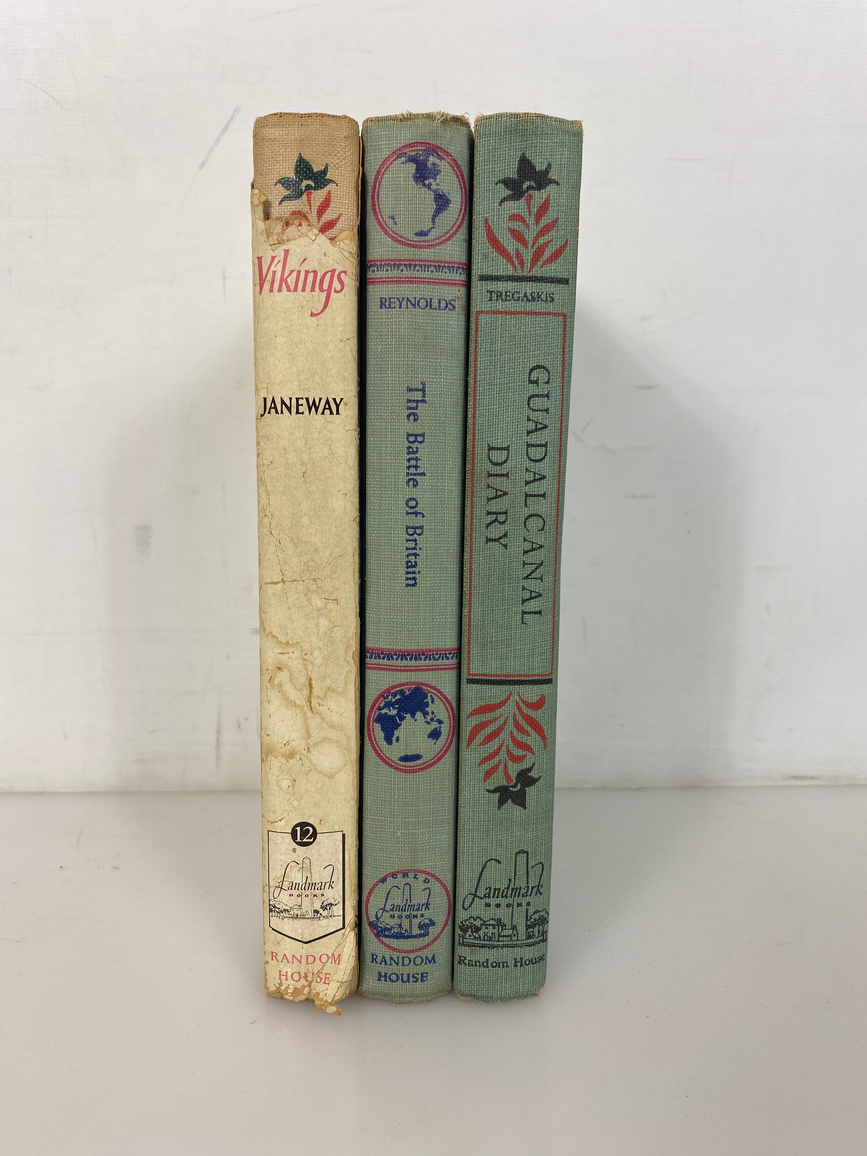 3 Vintage Landmark Vols: The Vikings/The Battle of Britain/Guadalcanal Diary HC