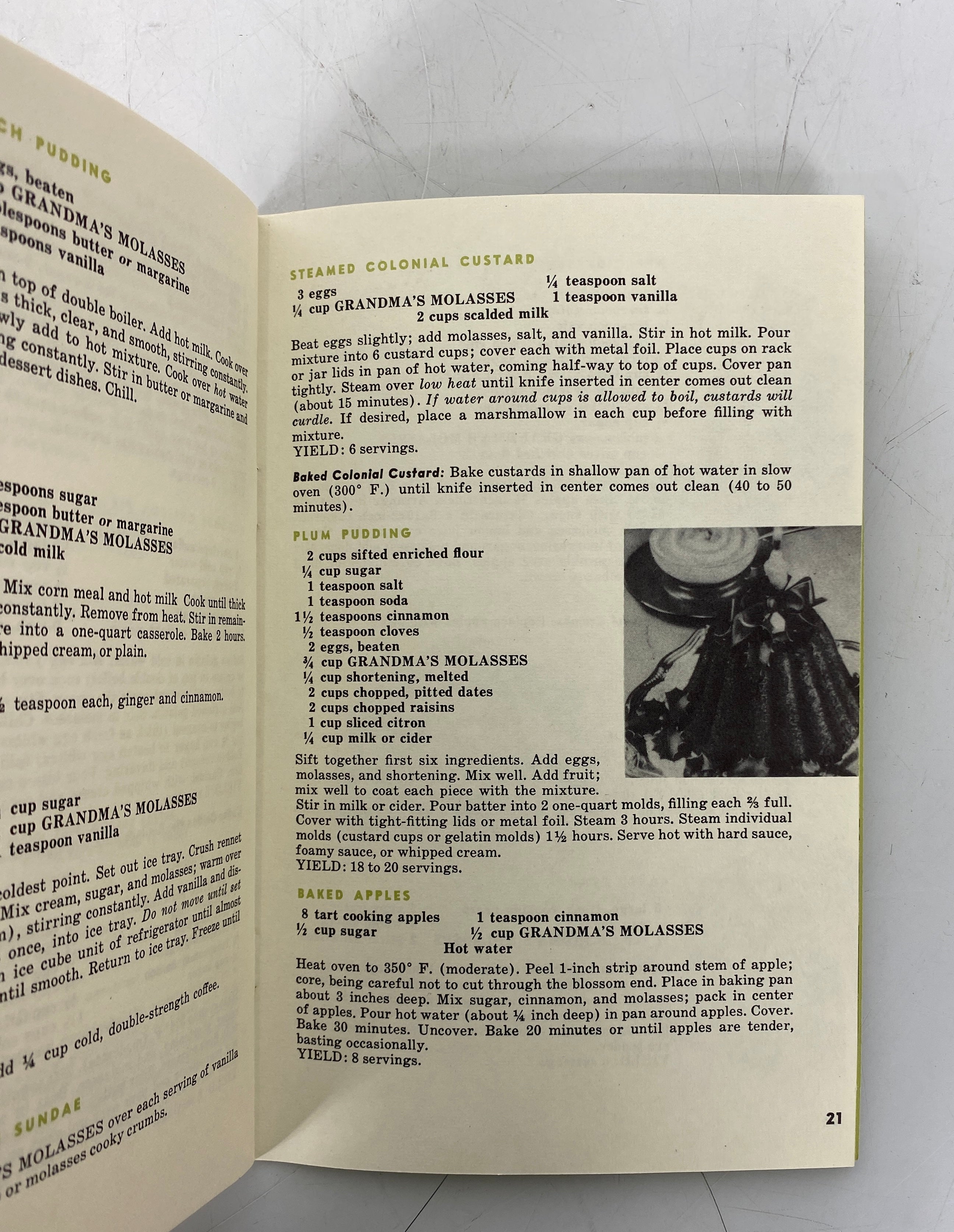 3 Vintage Molasses Recipe Books: Grandma's Recipes/Brer Rabbit 1950s SC