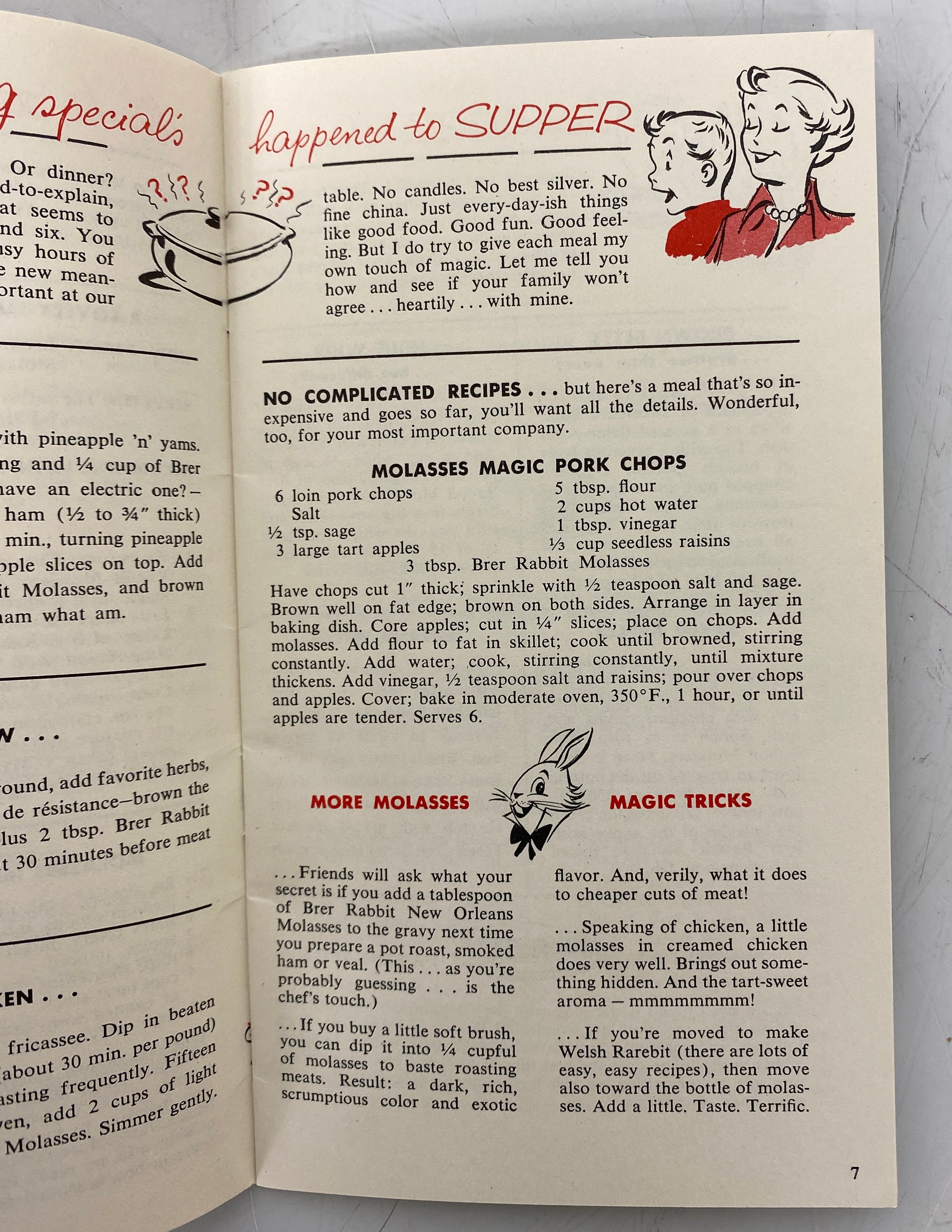 3 Vintage Molasses Recipe Books: Grandma's Recipes/Brer Rabbit 1950s SC