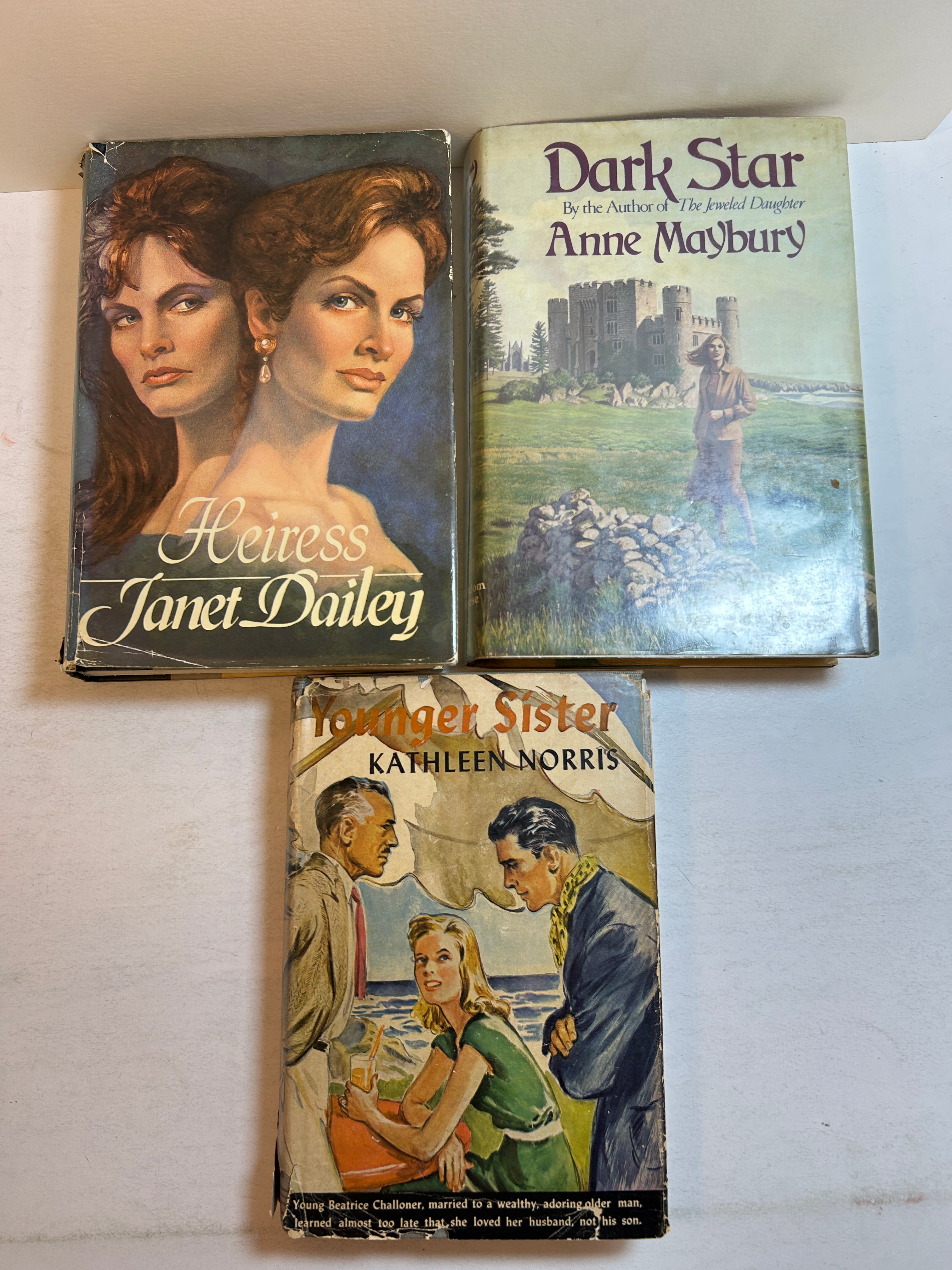 3 Vintage Novels: Younger Sister/Dark Star/Heiress 1945-1987 HC DJ