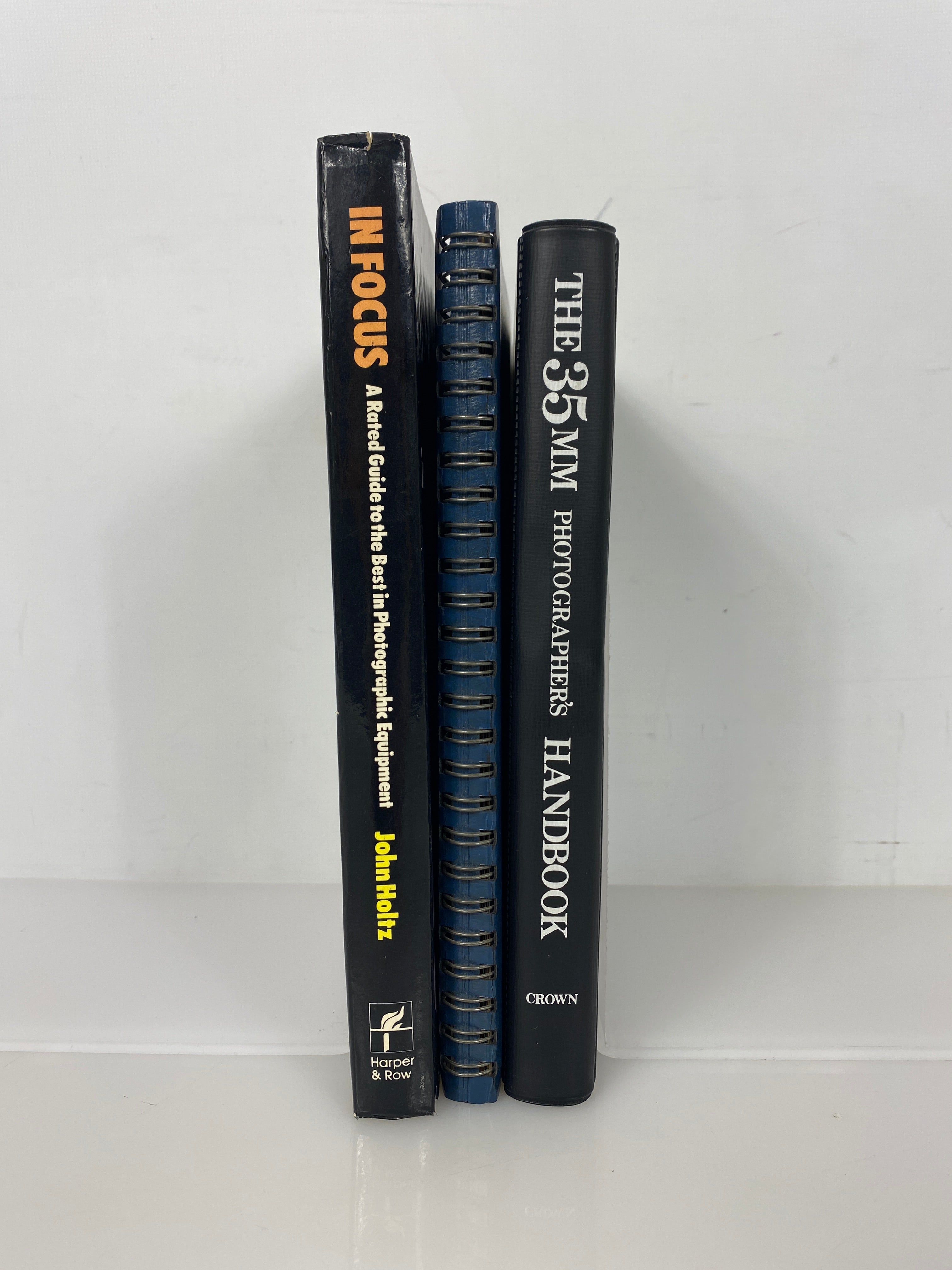 3 Vintage Photography Books: 35mm Handbook/Kodak Photoguide/In Focus 1975-80