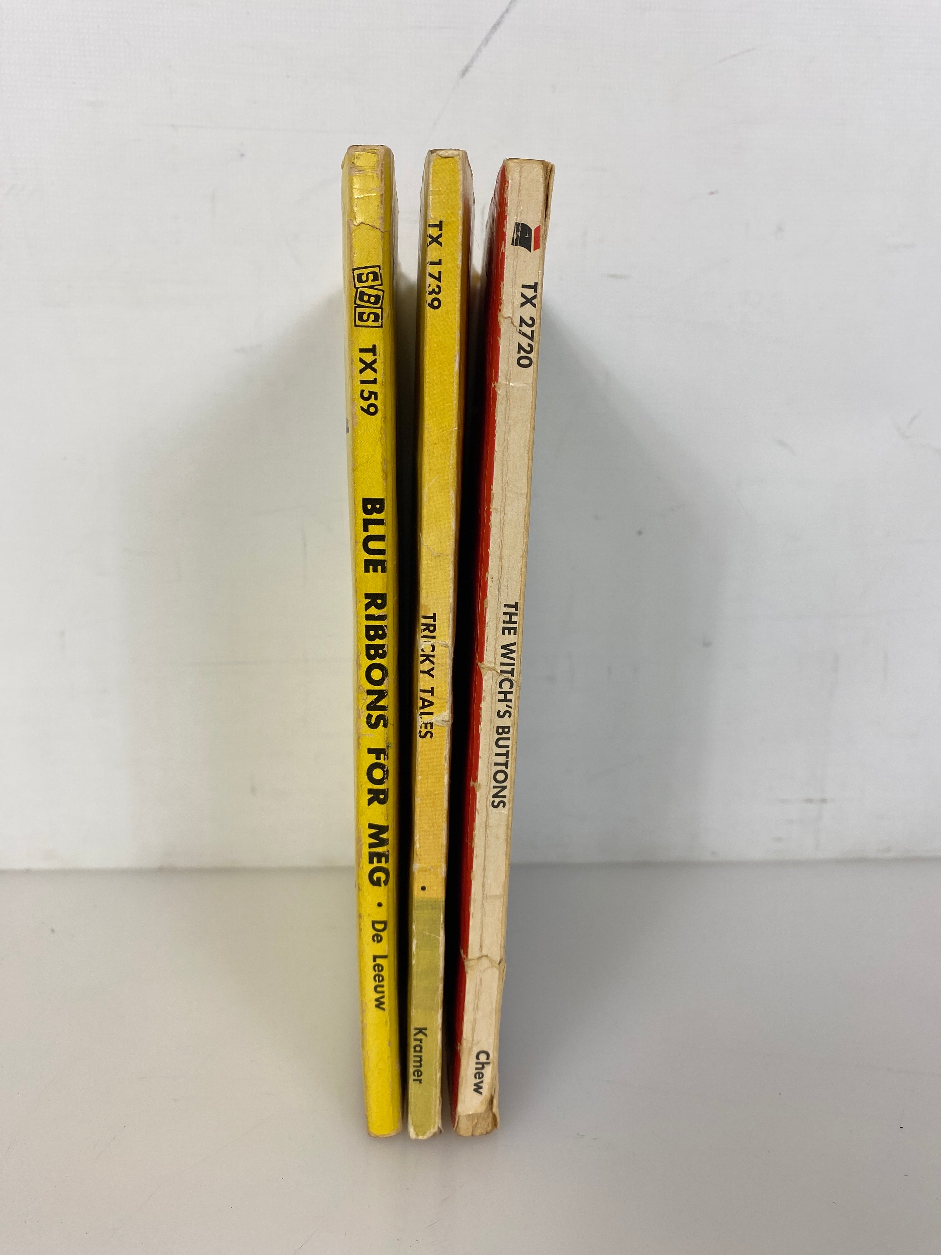 3 Vintage Scholastic PB: The Witch's Buttons/Tricky Tales/Blue Ribbons for Meg
