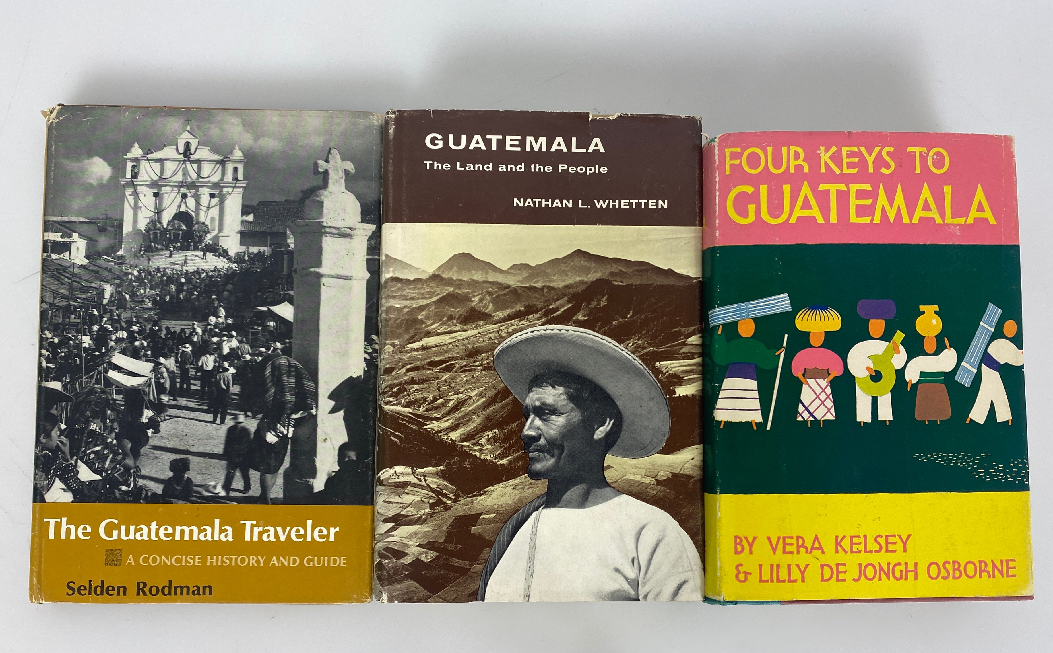 3 Vols: 4 Keys to Guatemala/The Land & the People/Guatemala Traveler HC DJ