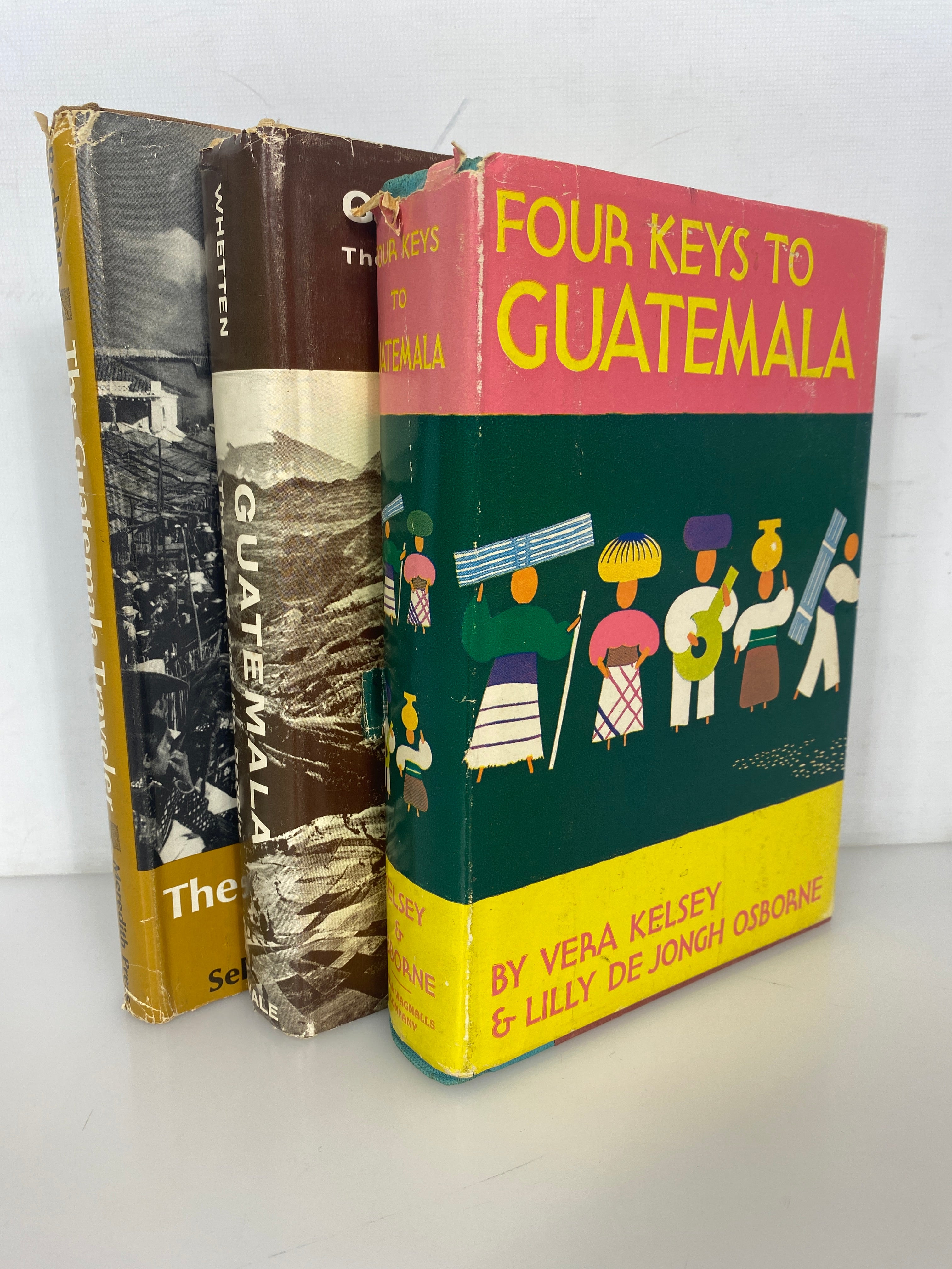 3 Vols: 4 Keys to Guatemala/The Land & the People/Guatemala Traveler HC DJ