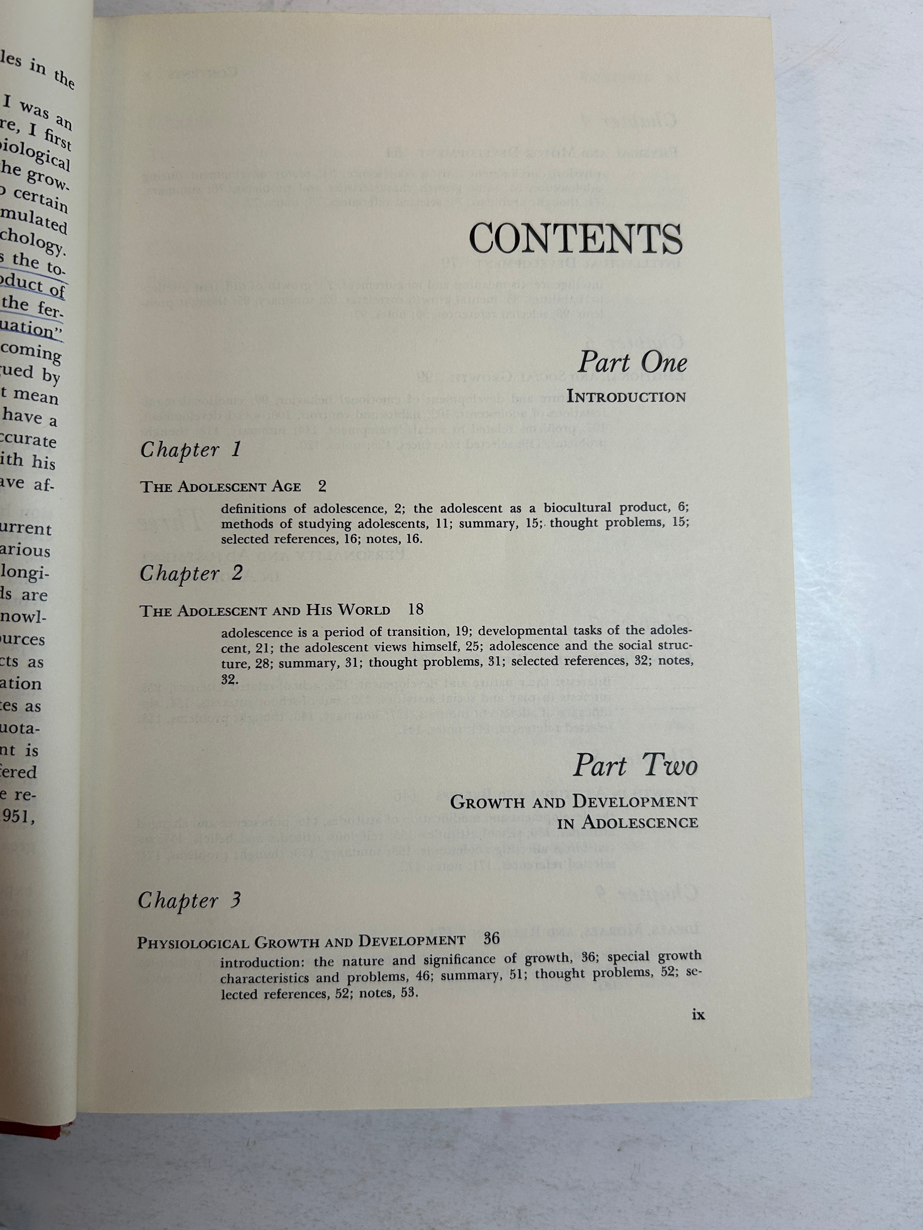 3 Vols: Child Psychology/Psychology of Adolescence/Family Society & Individual
