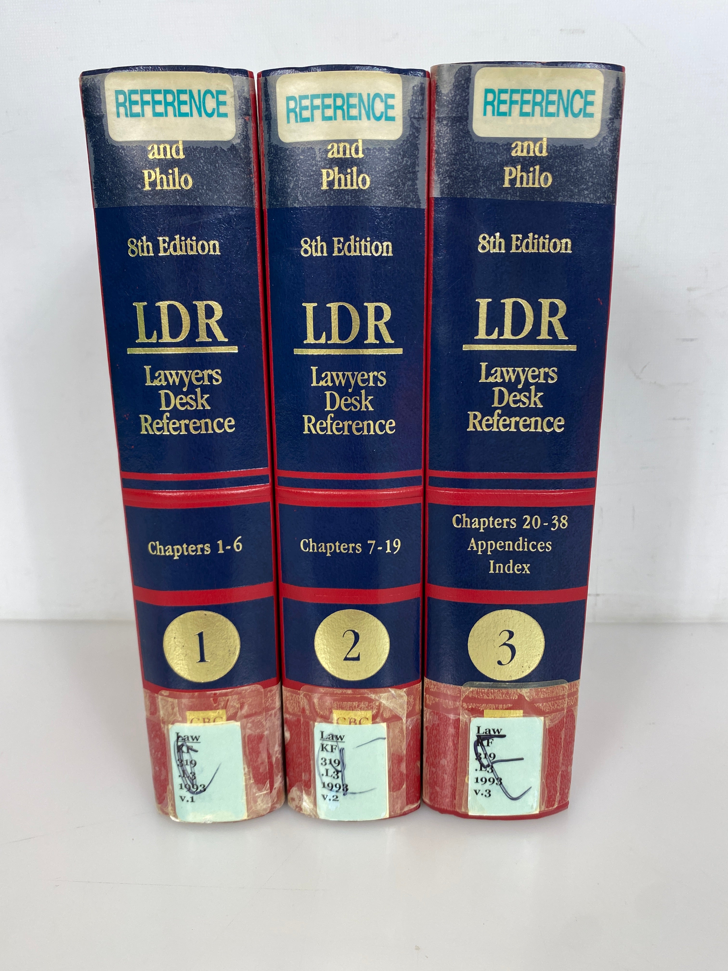 3 Vols: Lawyer's Desk Reference Philo/Philo 1993 8th Edition Ex-Library HC