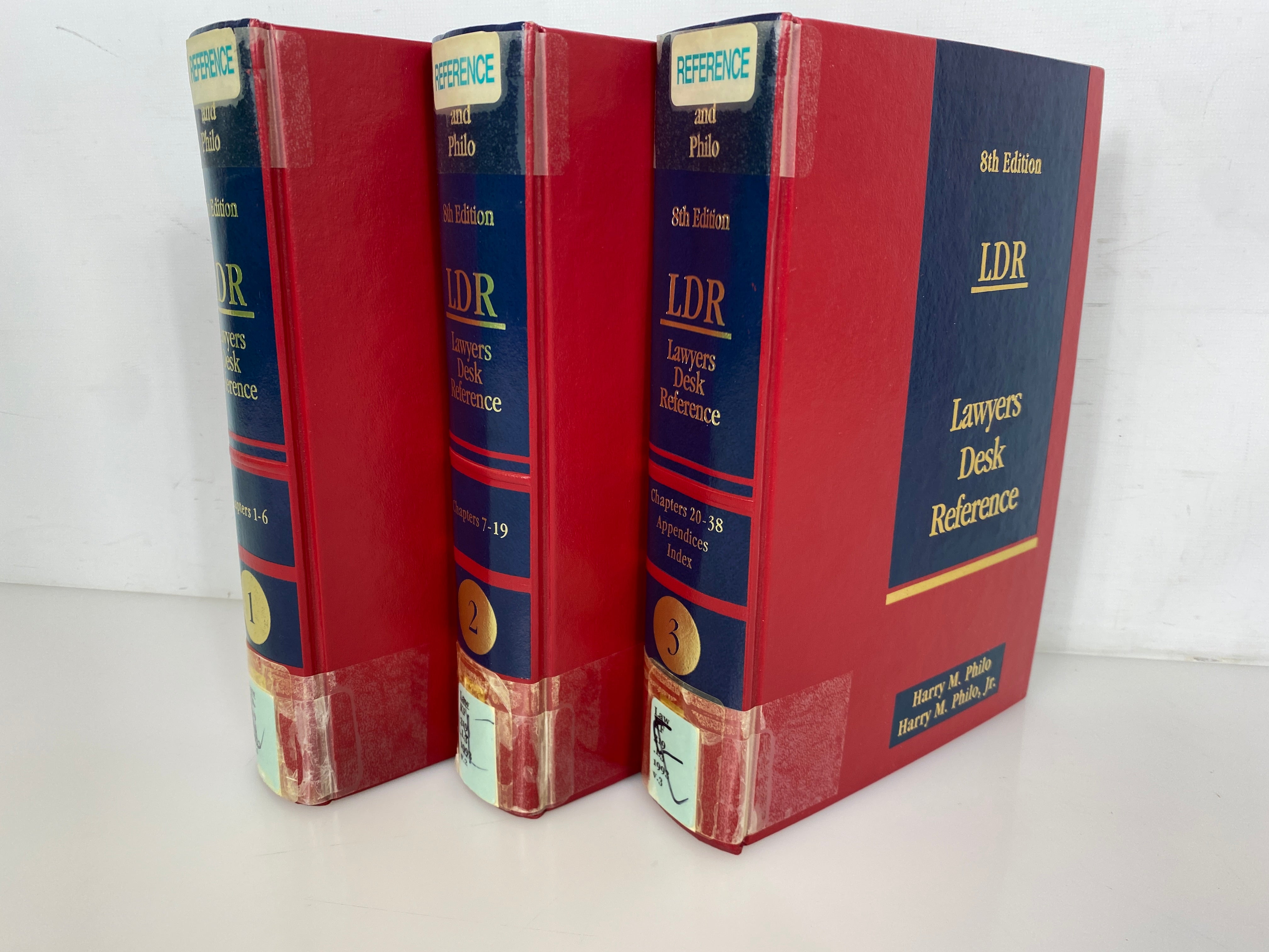 3 Vols: Lawyer's Desk Reference Philo/Philo 1993 8th Edition Ex-Library HC