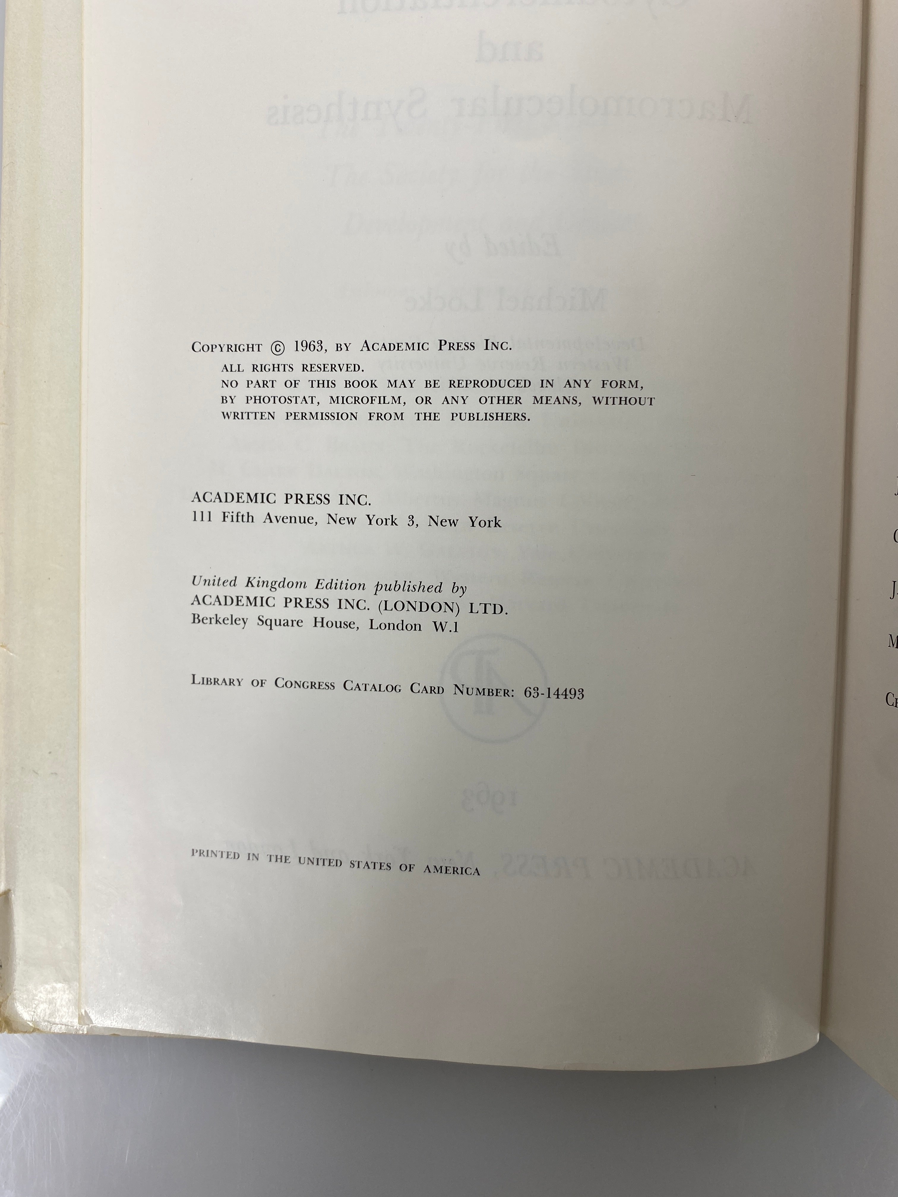 3 Vols: Symposium of the Society for Study of Development & Growth 1963-65 HCDJ