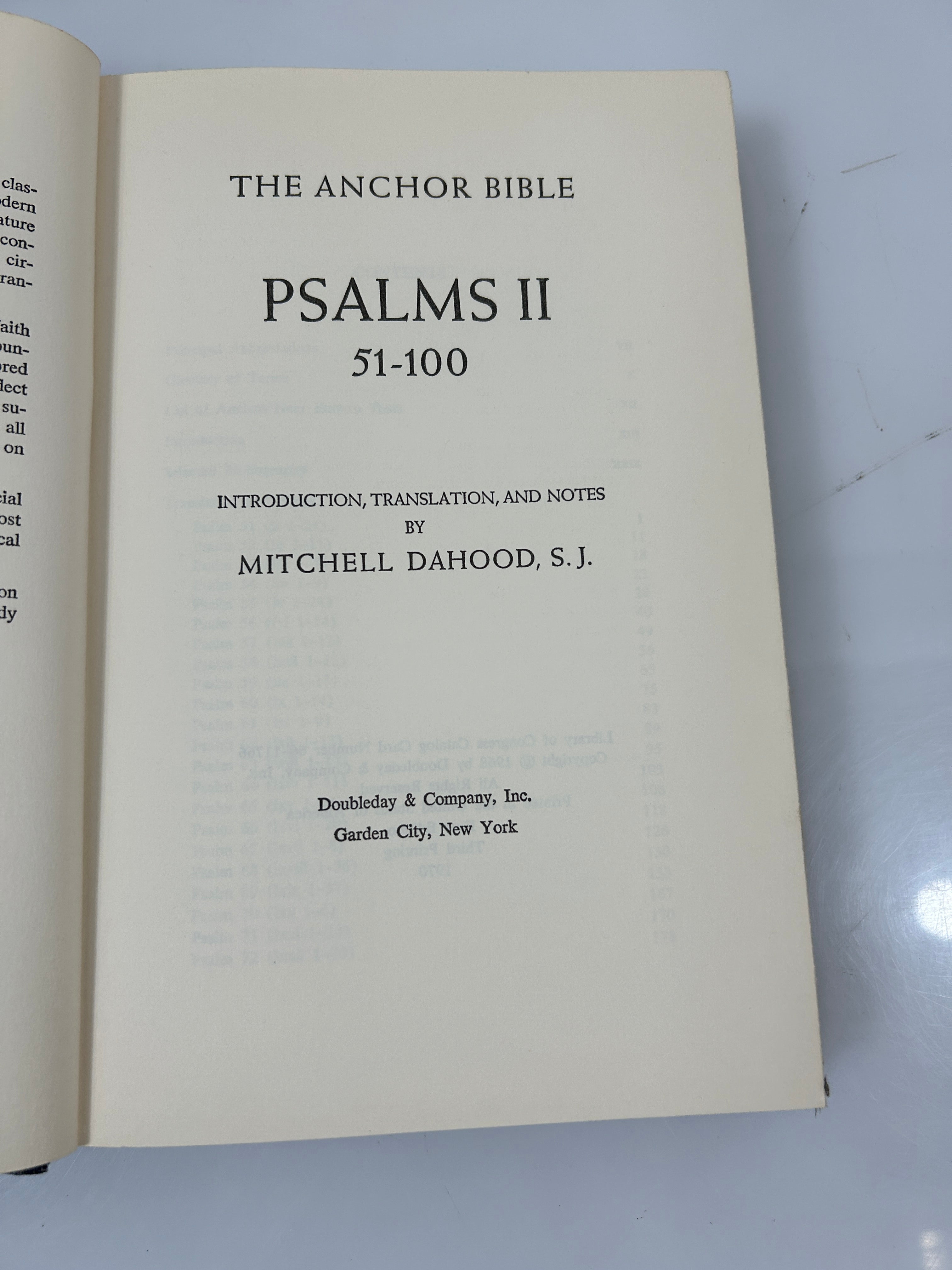 3 Vols: The Anchor Bible Genesis/Psalms I and II 1964-1970 HC DJ