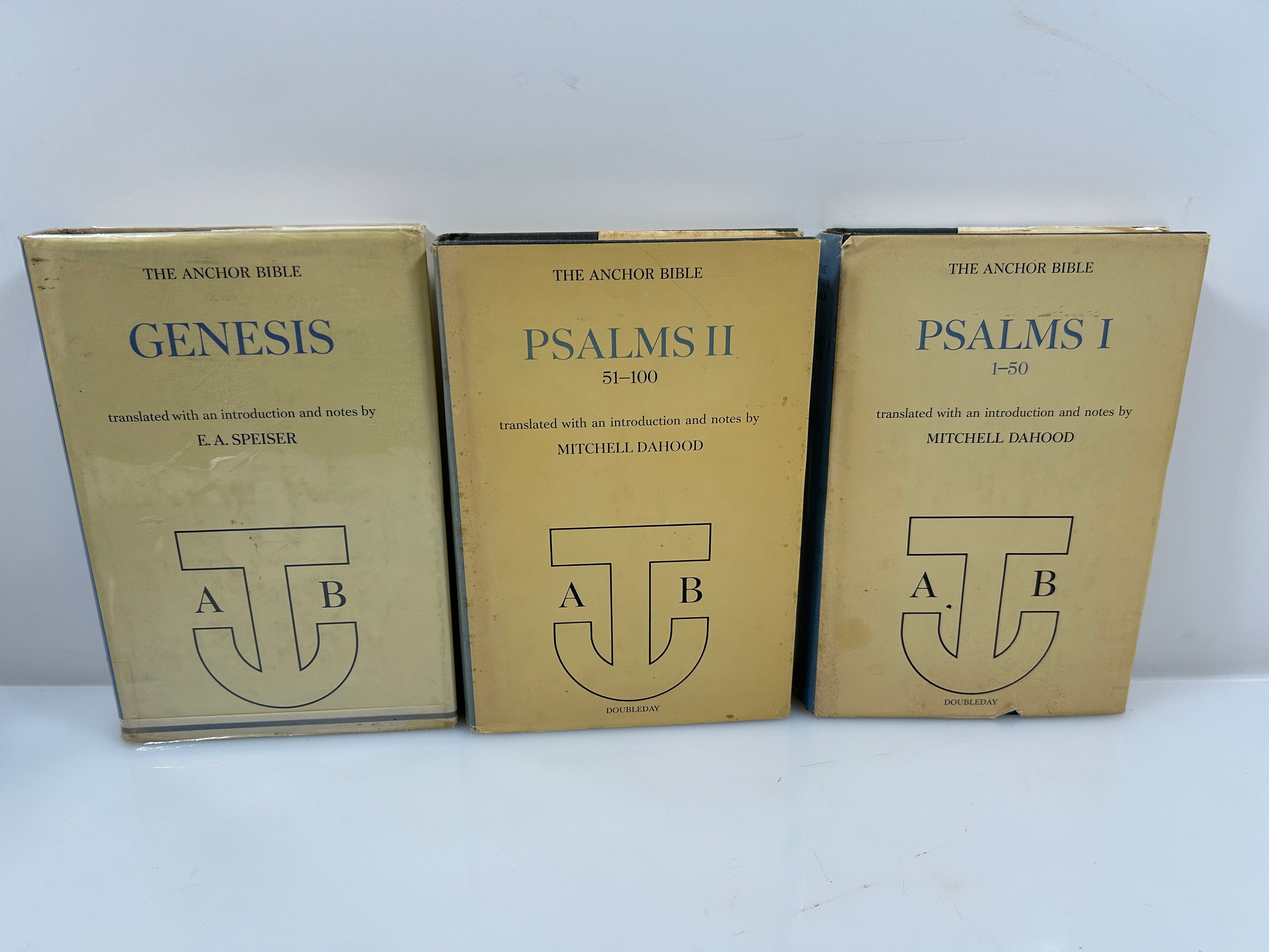 3 Vols: The Anchor Bible Genesis/Psalms I and II 1964-1970 HC DJ