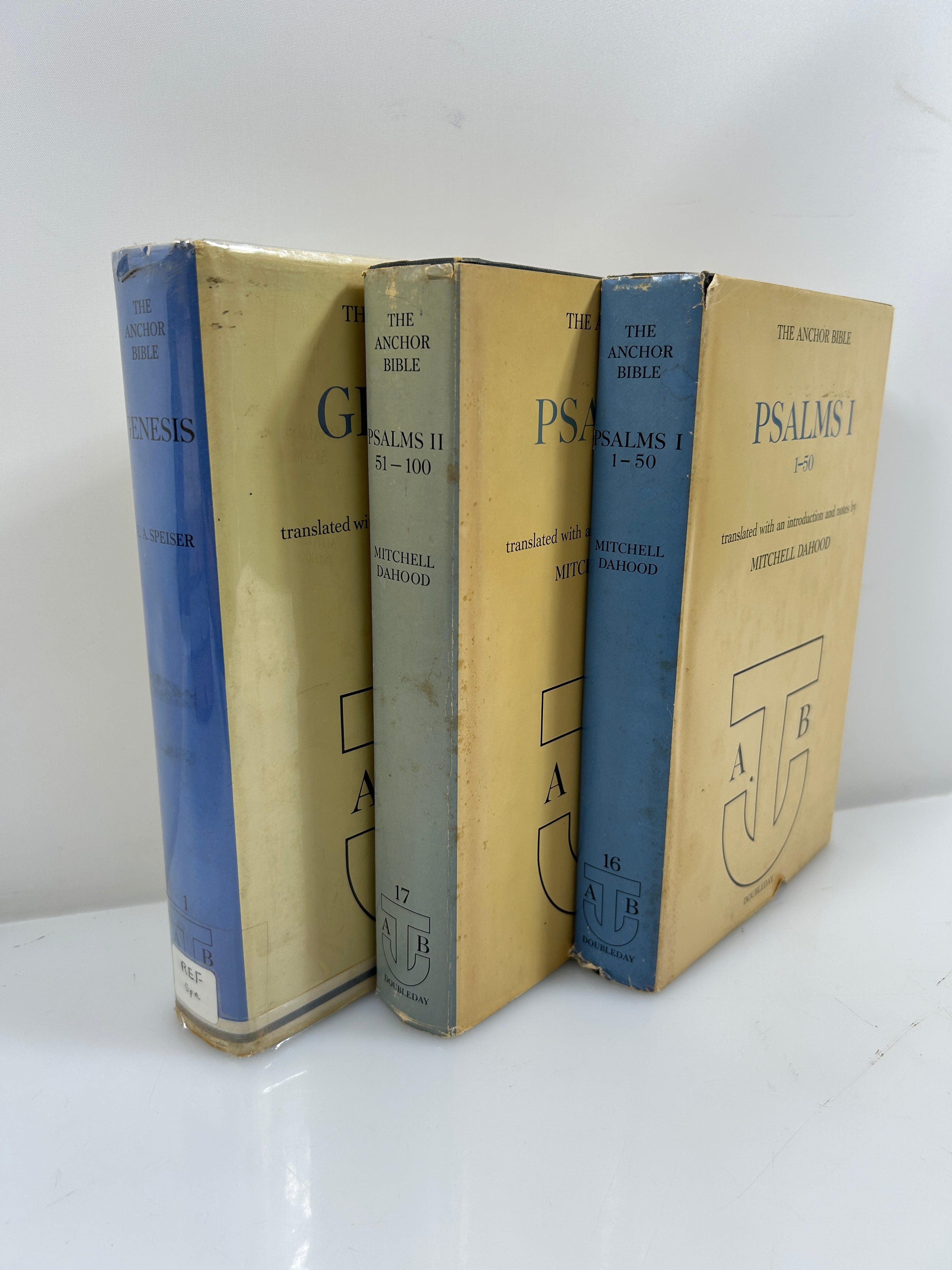 3 Vols: The Anchor Bible Genesis/Psalms I and II 1964-1970 HC DJ