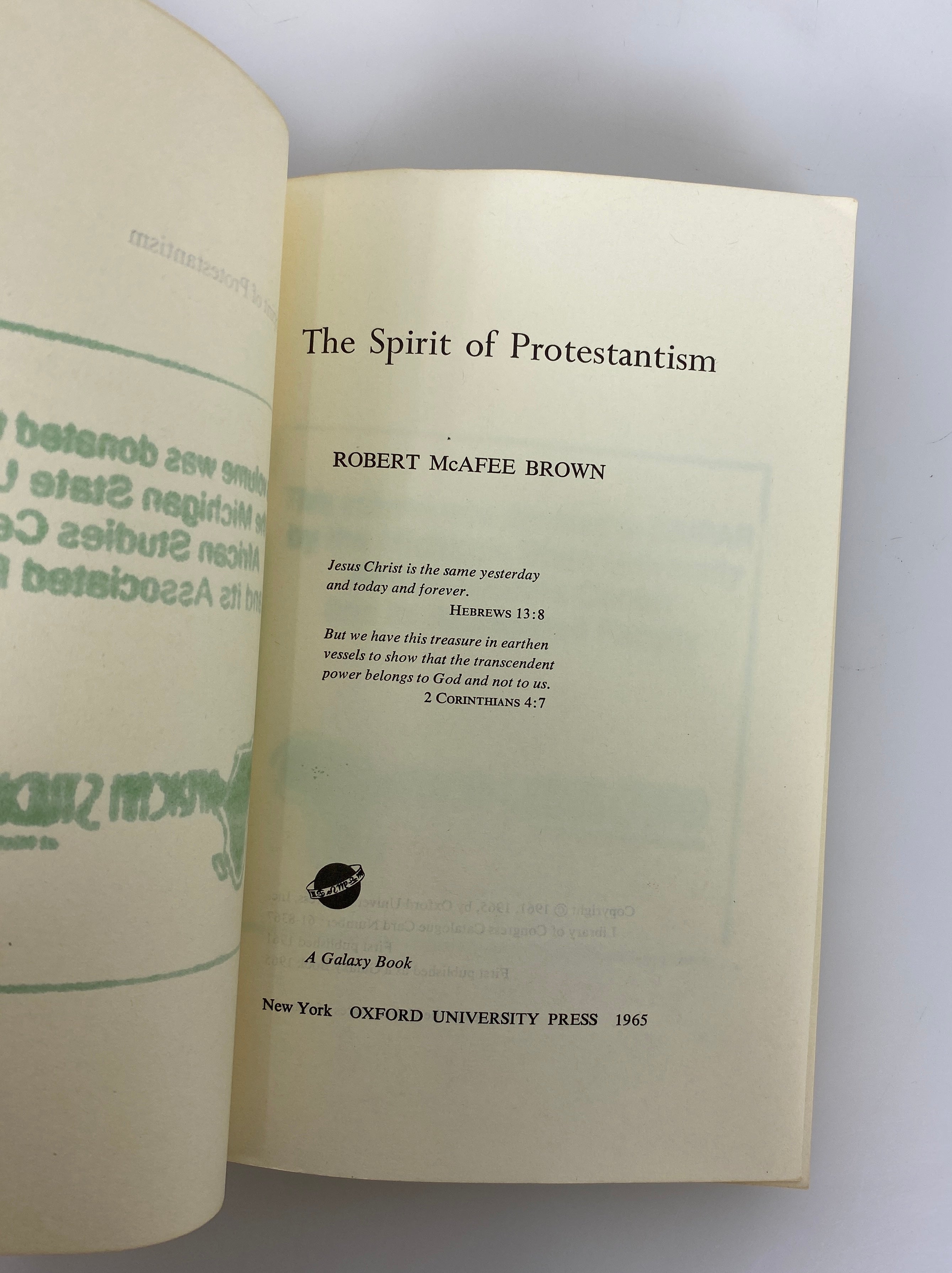 3 Vols: The Spirit of Protestantism/American Protestantism/Piety & Politics SC