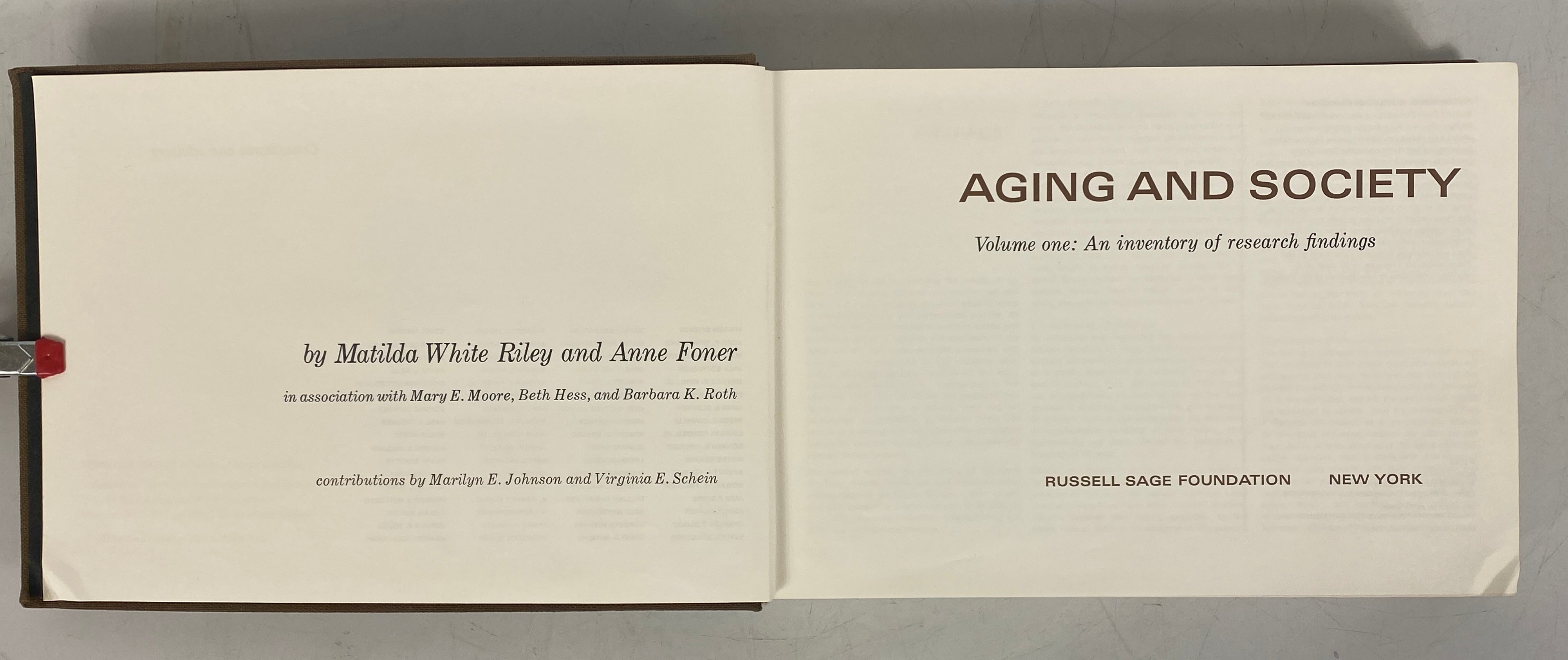 3 Volume Set: Aging and Society Riley/Foner/Johnson 1968-1972 Vintage HC Texts