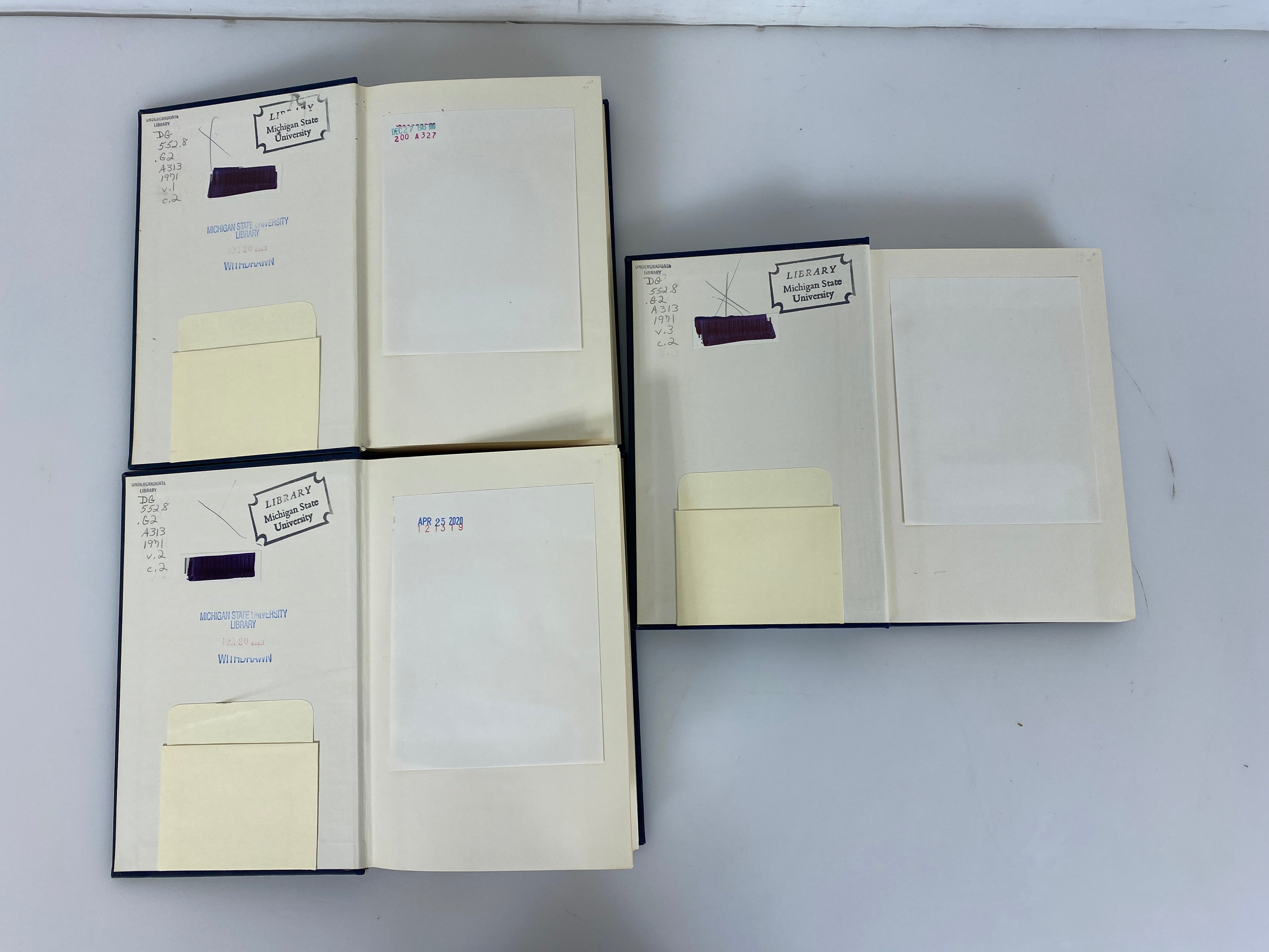 3 Volume Set: Autobiography of Giuseppe Garibaldi 1971 Ex-Library HC