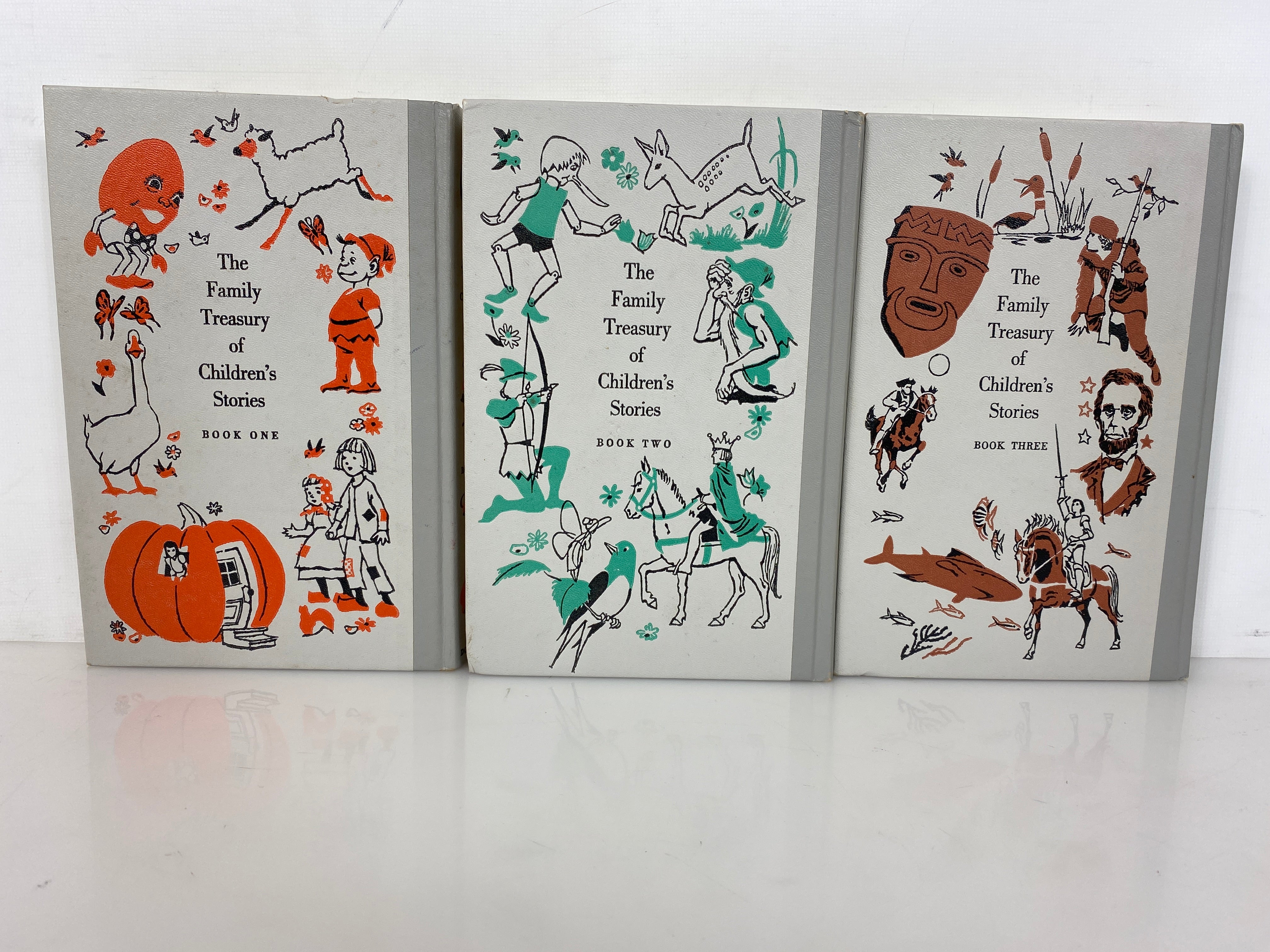 3 Volume Set: The Family Treasury of Children's Stories 1956 HC