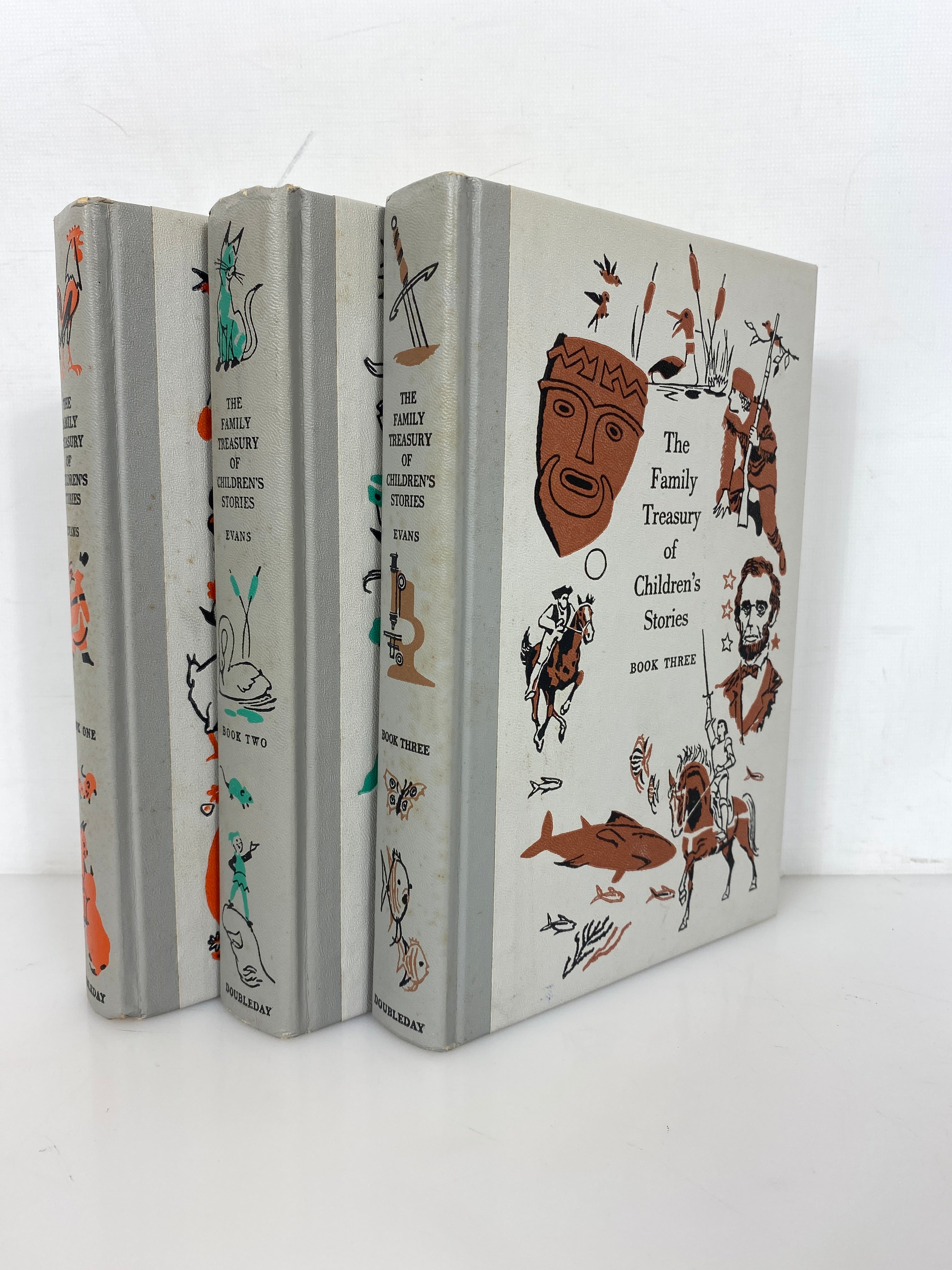 3 Volume Set: The Family Treasury of Children's Stories 1956 HC