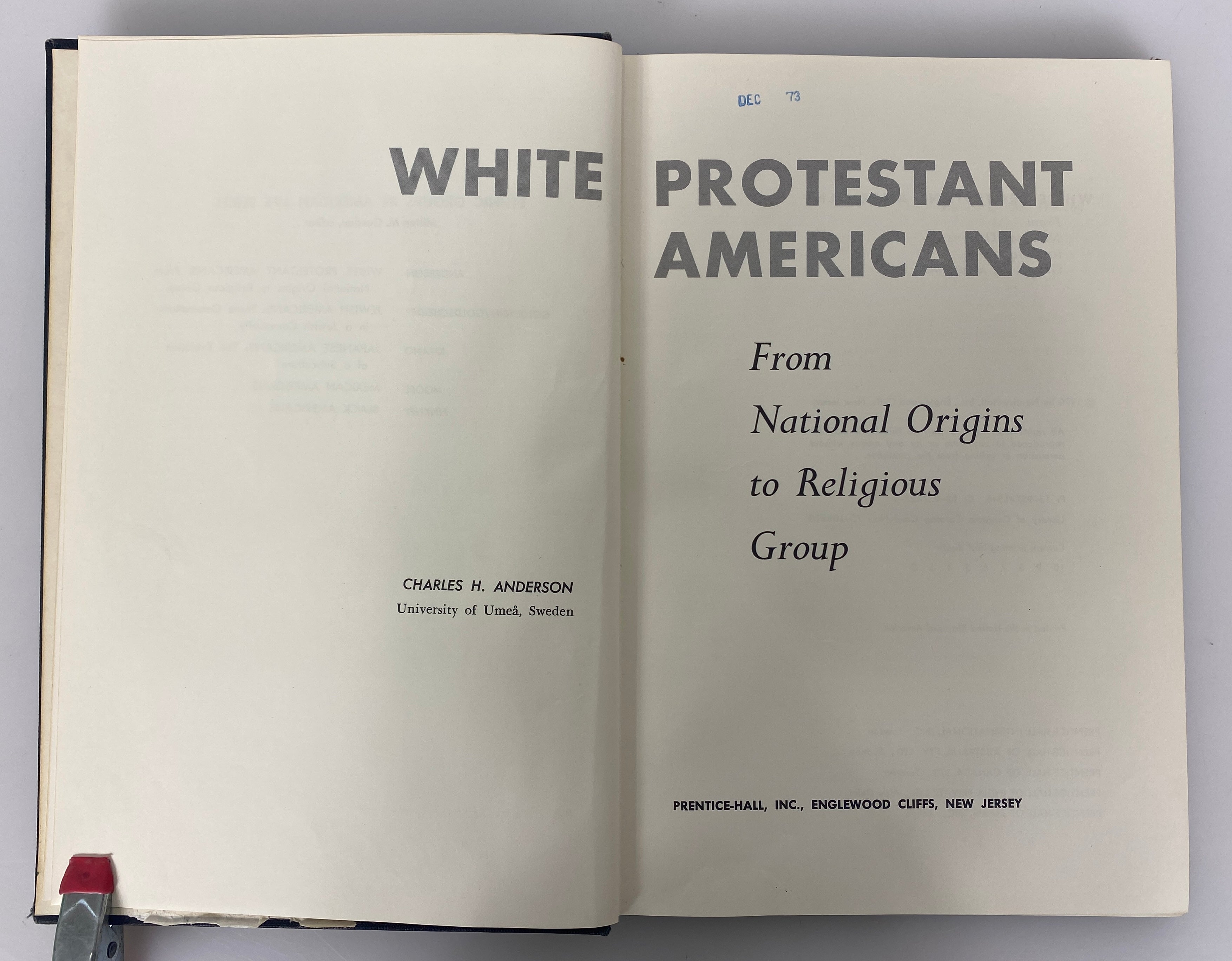 3 Volumes: Religion in America by Katz/Ehler/Anderson 1964-1970 Ex-Library HC