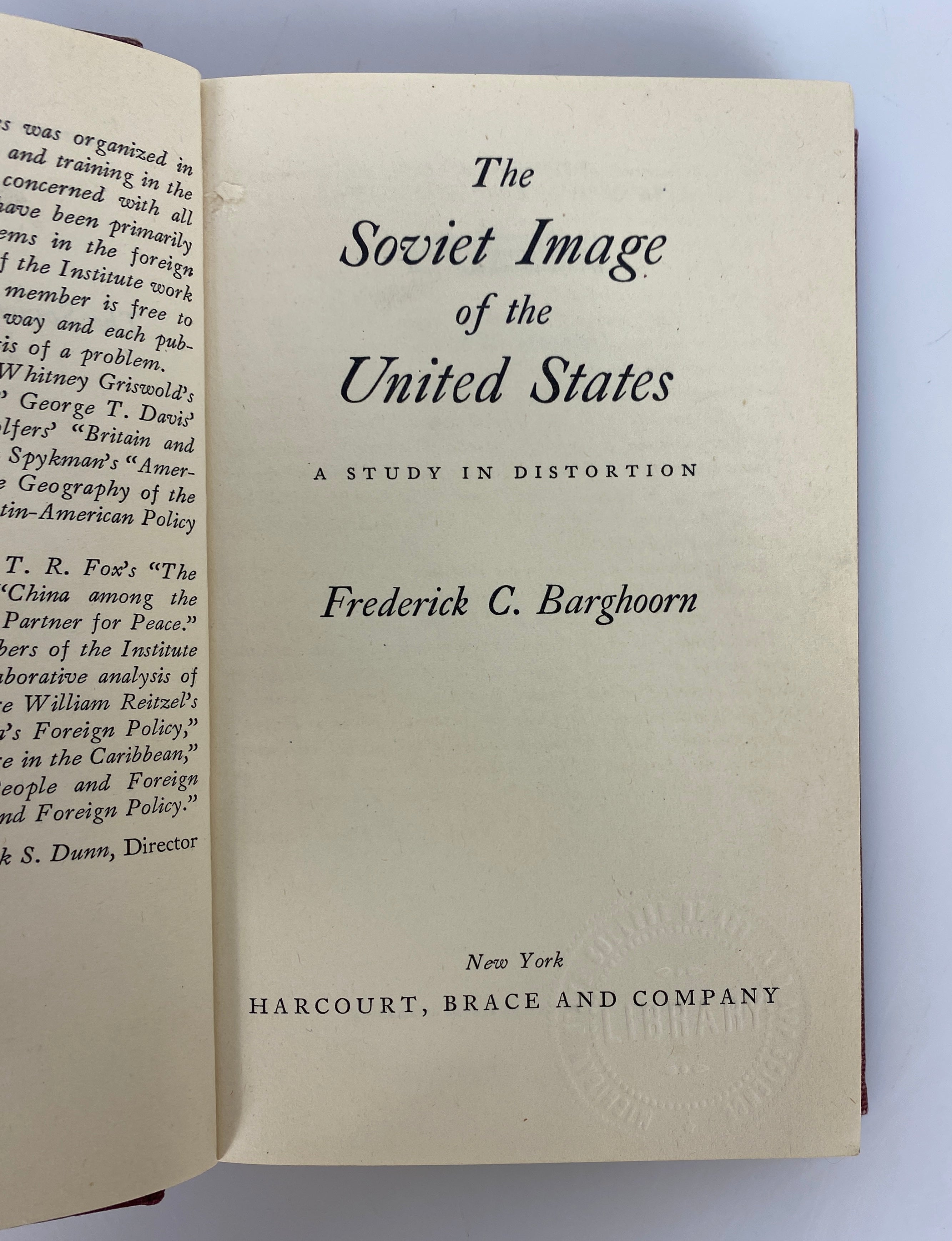 3 Volumes Soviet History by Frederick Barghoorn 1950-1966 Ex-Library HC