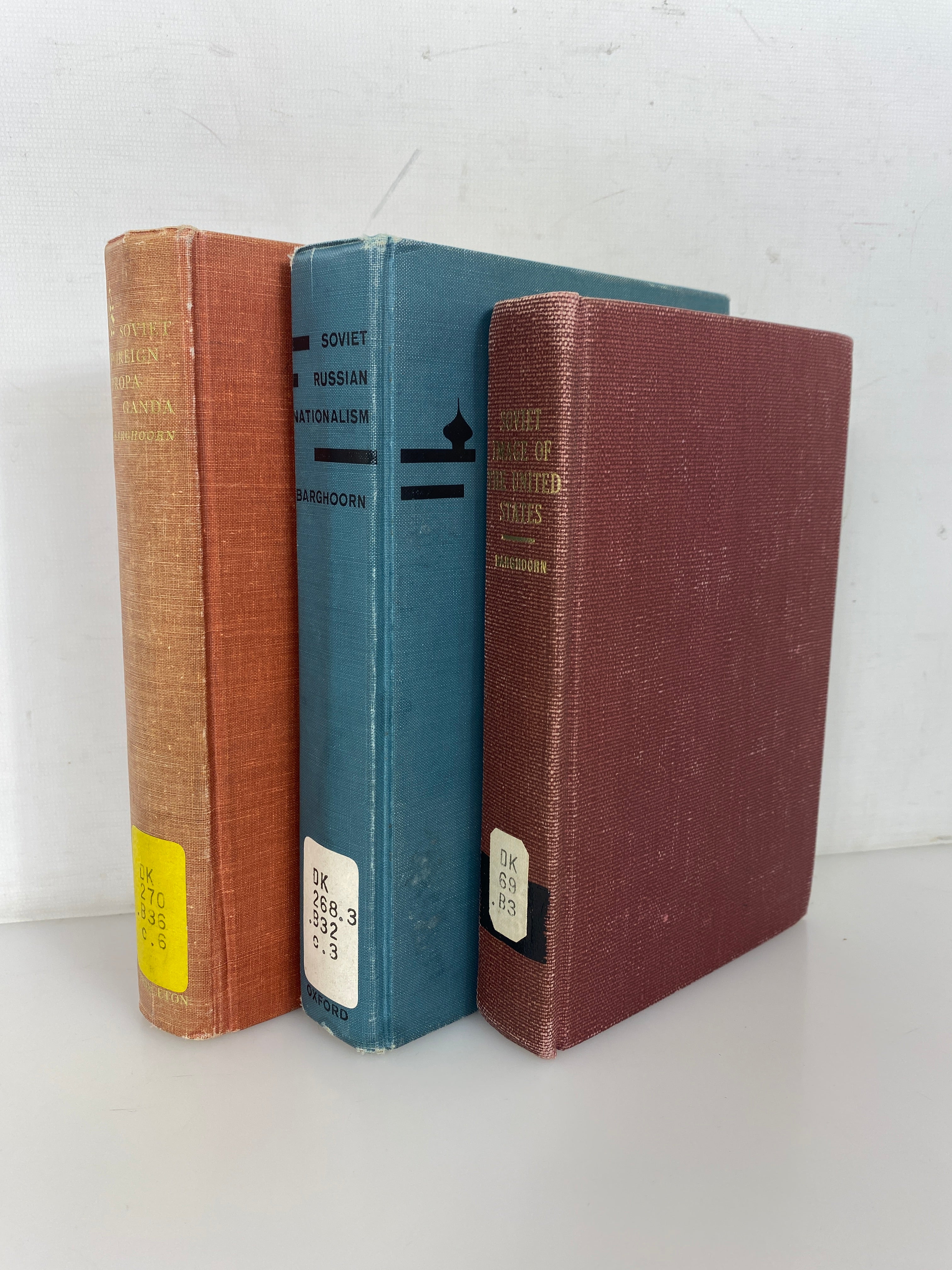 3 Volumes Soviet History by Frederick Barghoorn 1950-1966 Ex-Library HC