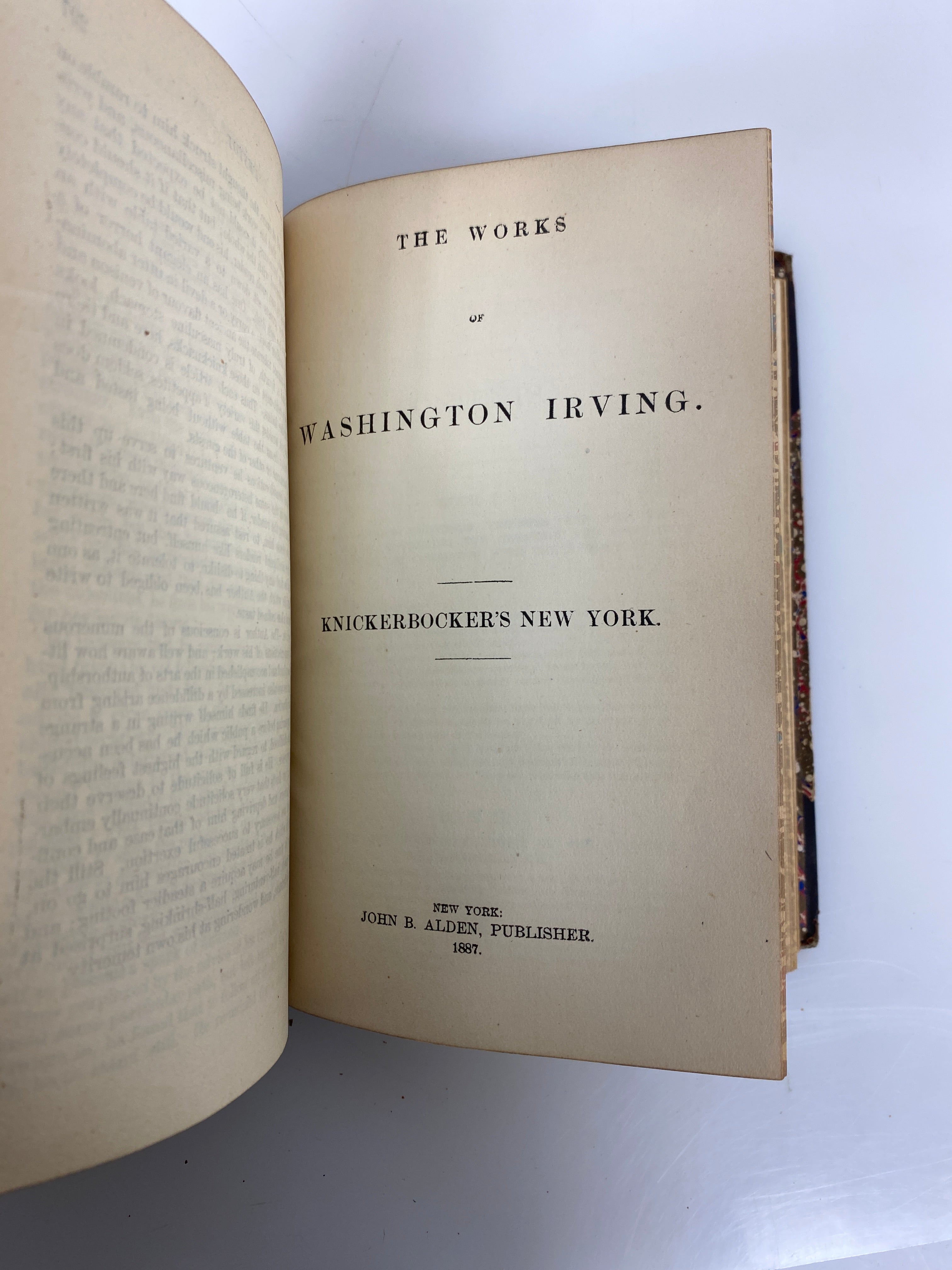 3 Volumes The Works of Washington Irving 1887 Columbus/Astoria/Knickerbocker HC