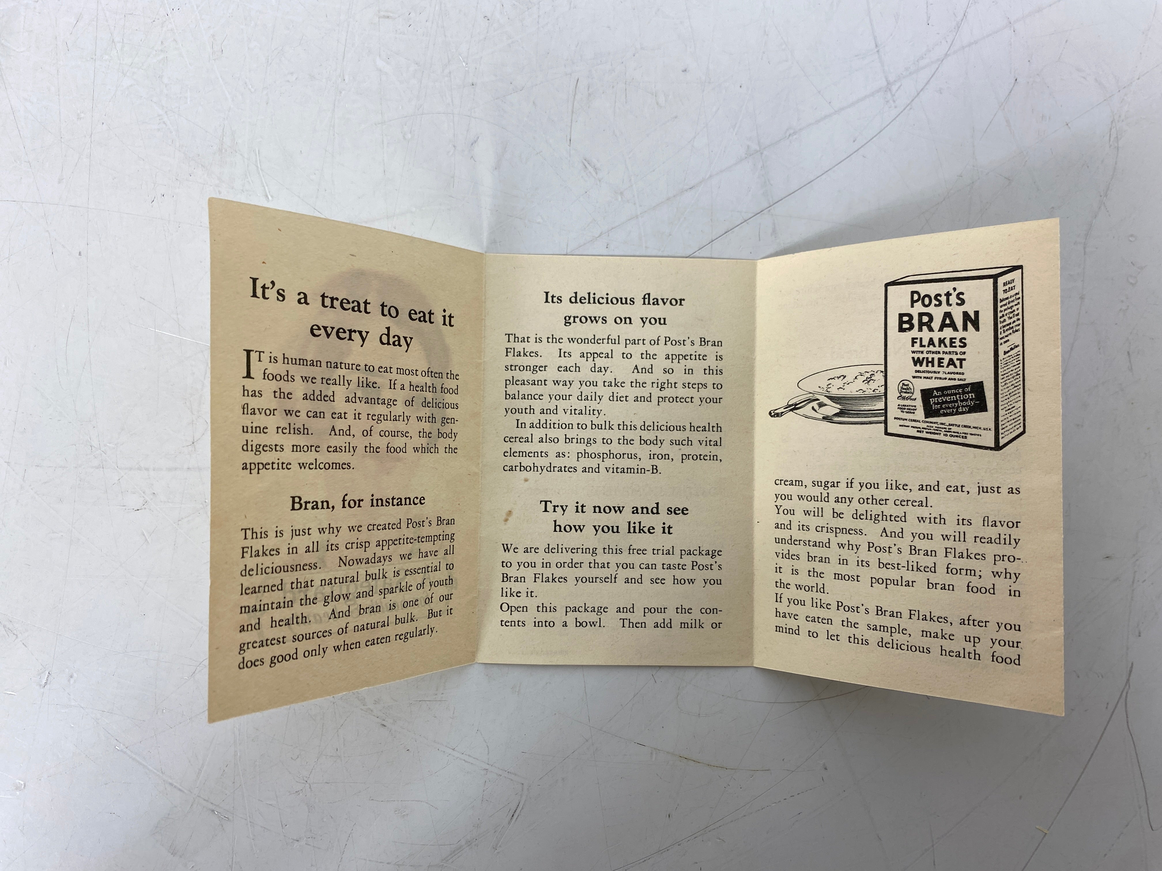 3 Vtg Booklets: Postum Health & Beauty/Kretchmer Wheat Germ/Duff's Bran Muffin