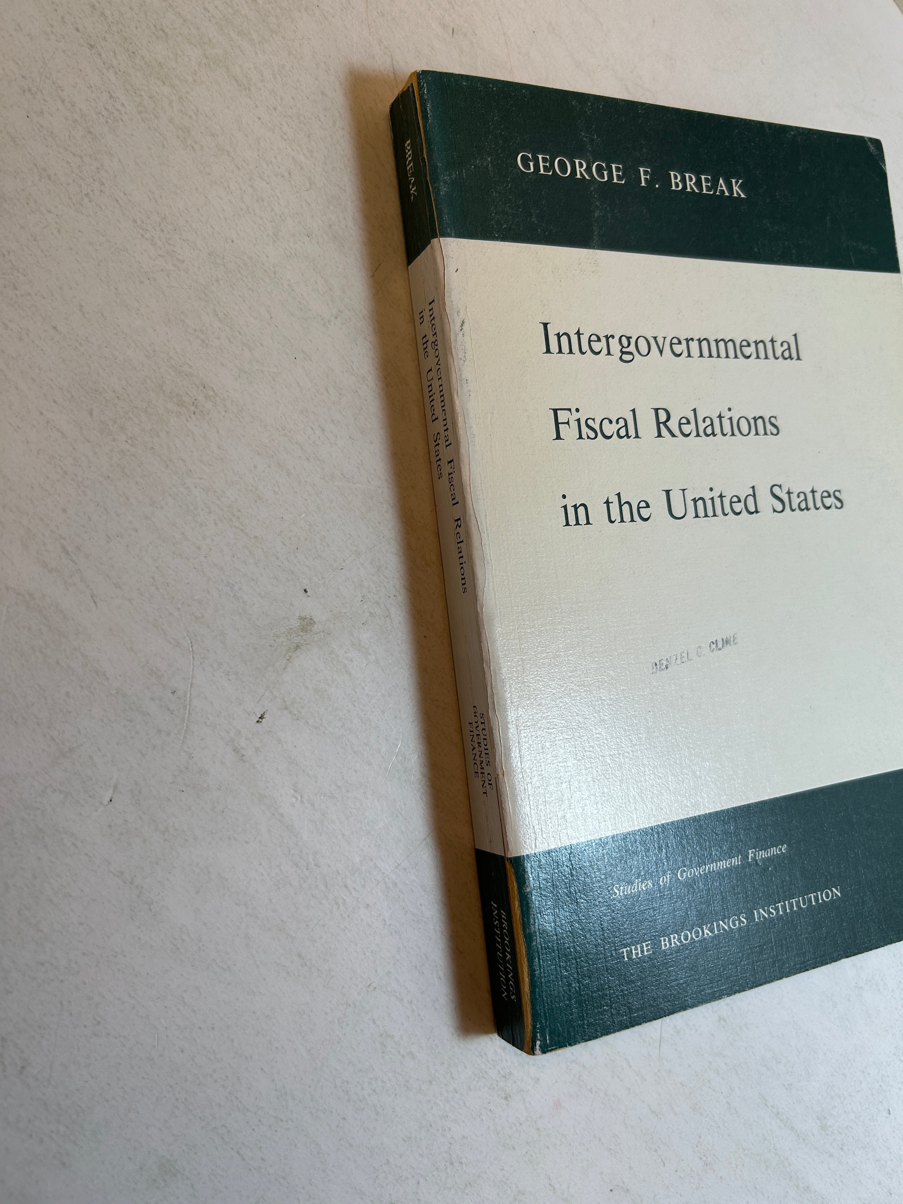 3 Vtg Brookings Institution SC: Fiscal Federalism/Property Tax/Fiscal Relations