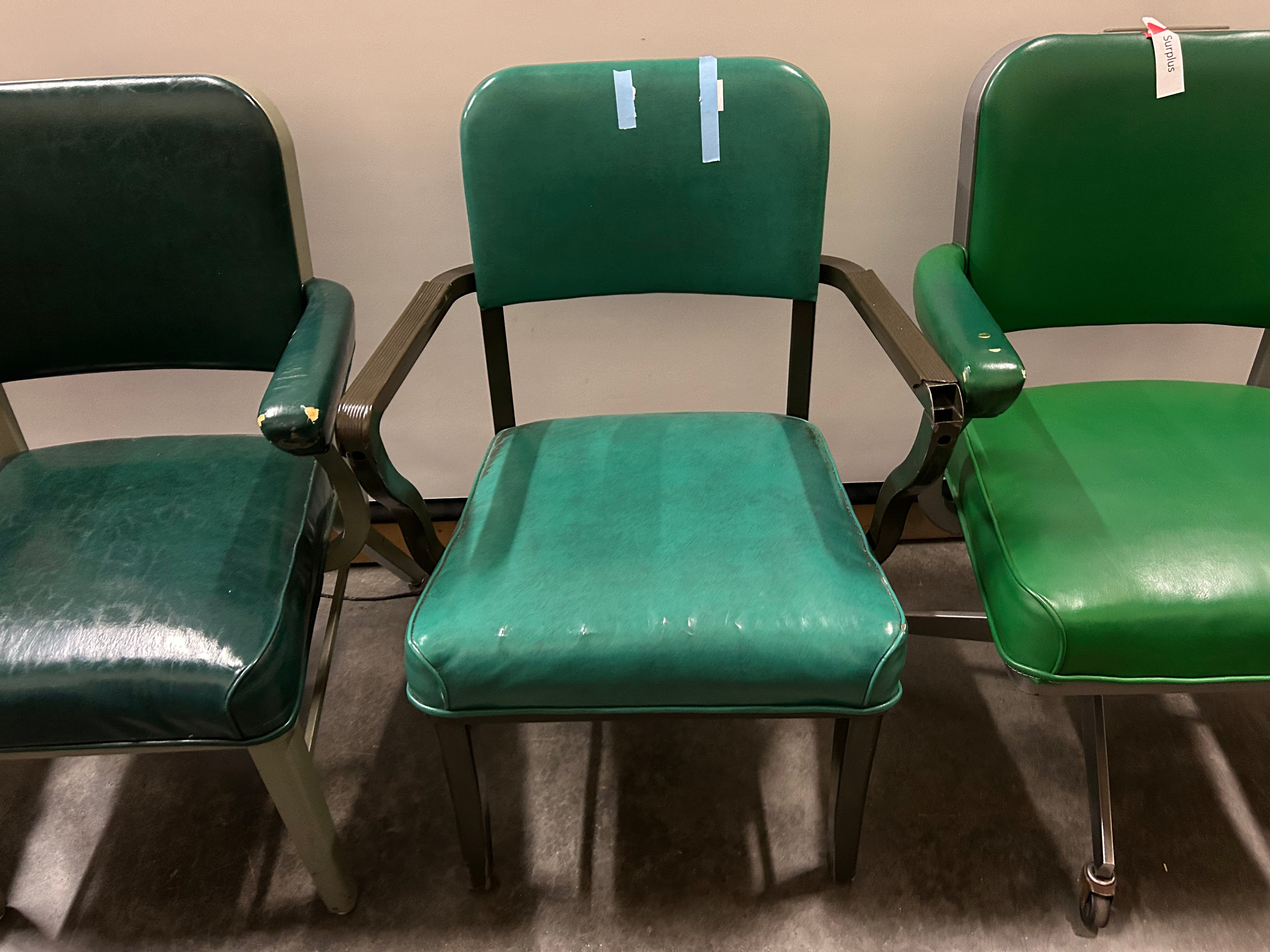 Lot of 5 Vintage Steelcase Tanker Chairs *Fair Condition*