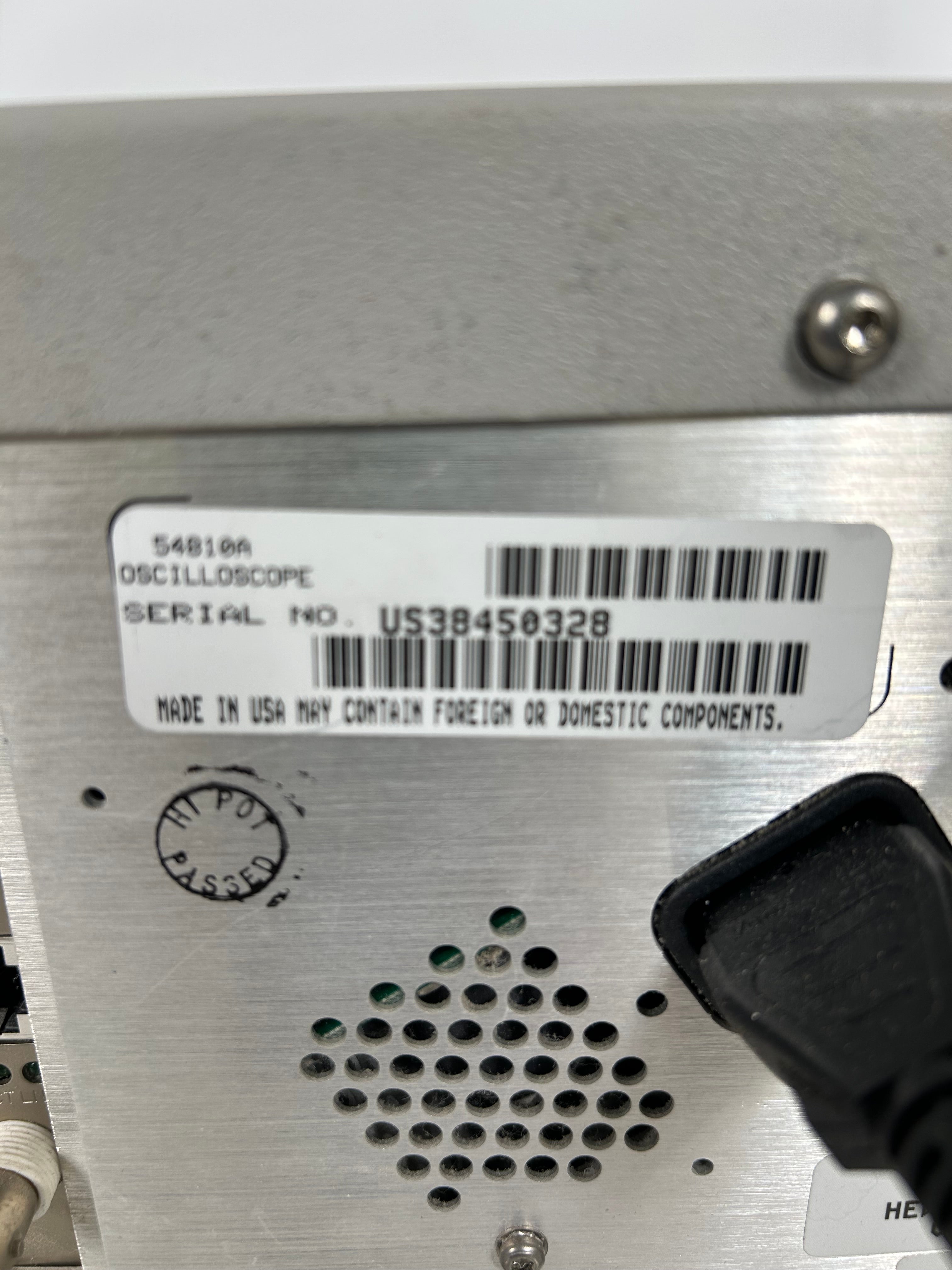 Hewlett Packard Agilent 54810A Infiniium Oscilloscope *Untested*