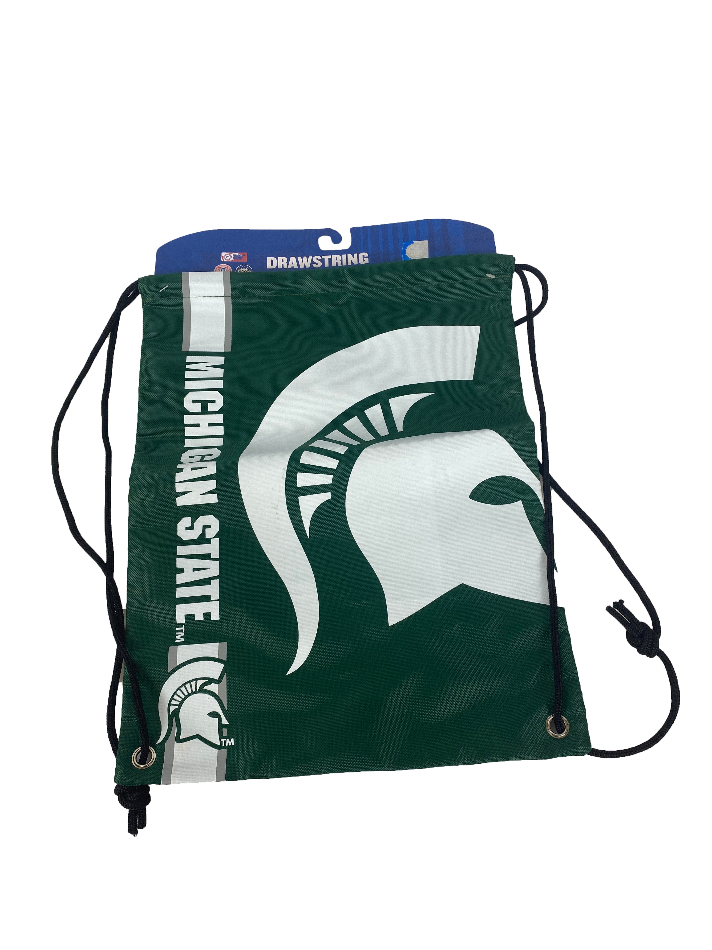 Green MSU Drawstring Bag