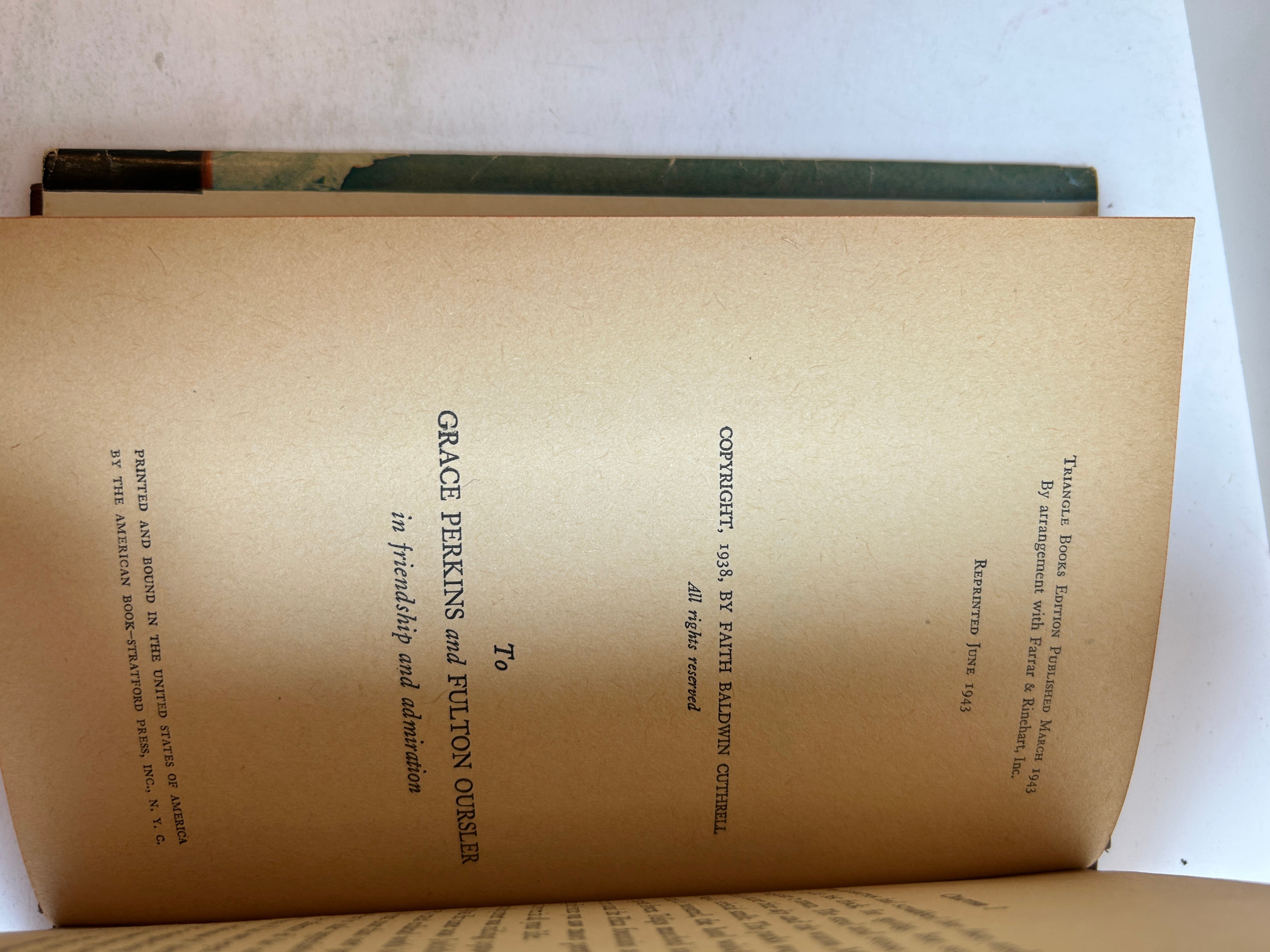 4 Faith Baldwin incl Hotel Hostess/Face Toward the Spring/The Heart Remembers