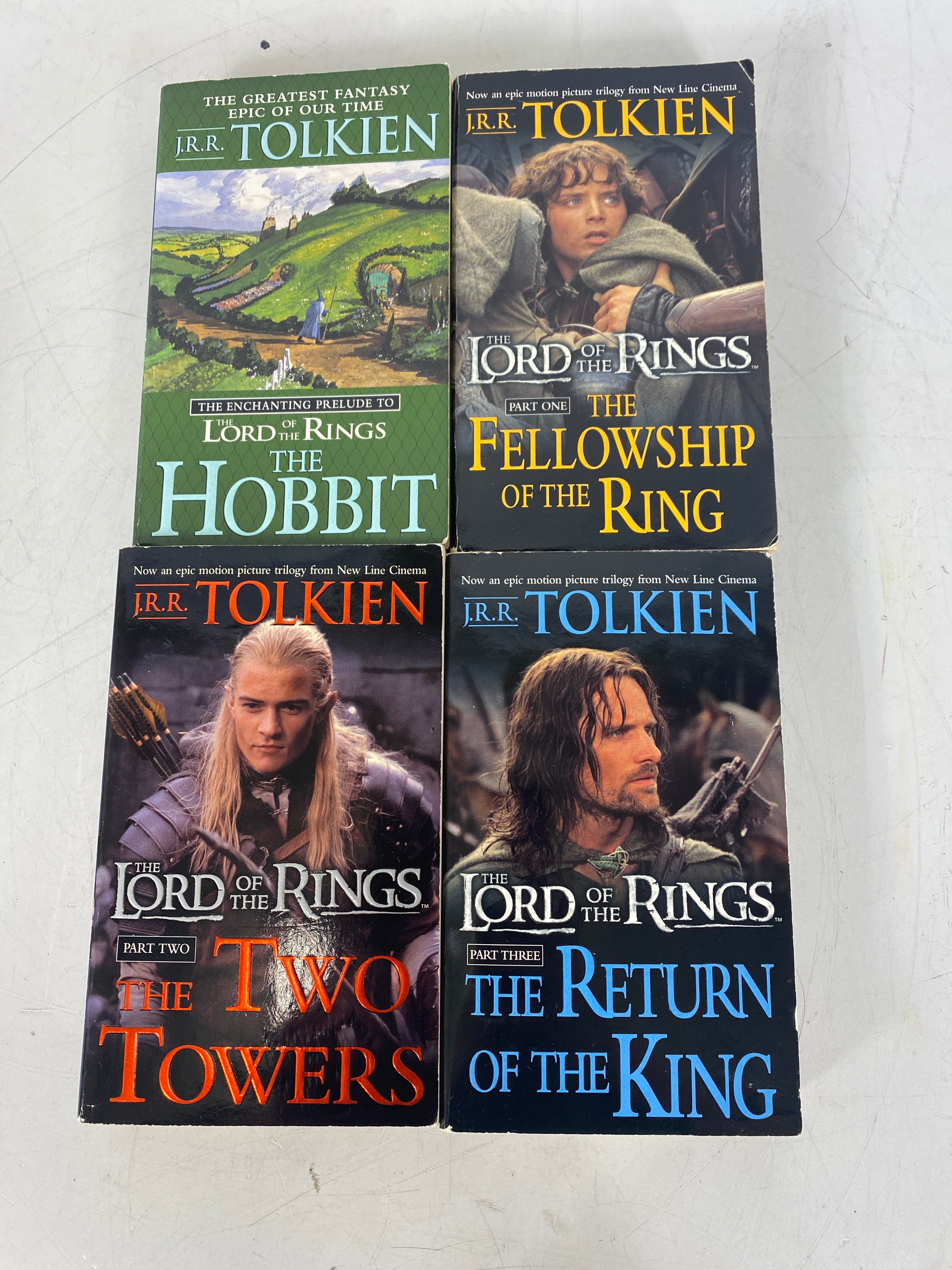 4 J.R.R. Tolkien Del Ray : The Hobbit/Lord of the Rings Parts 1, 2, 3 SC