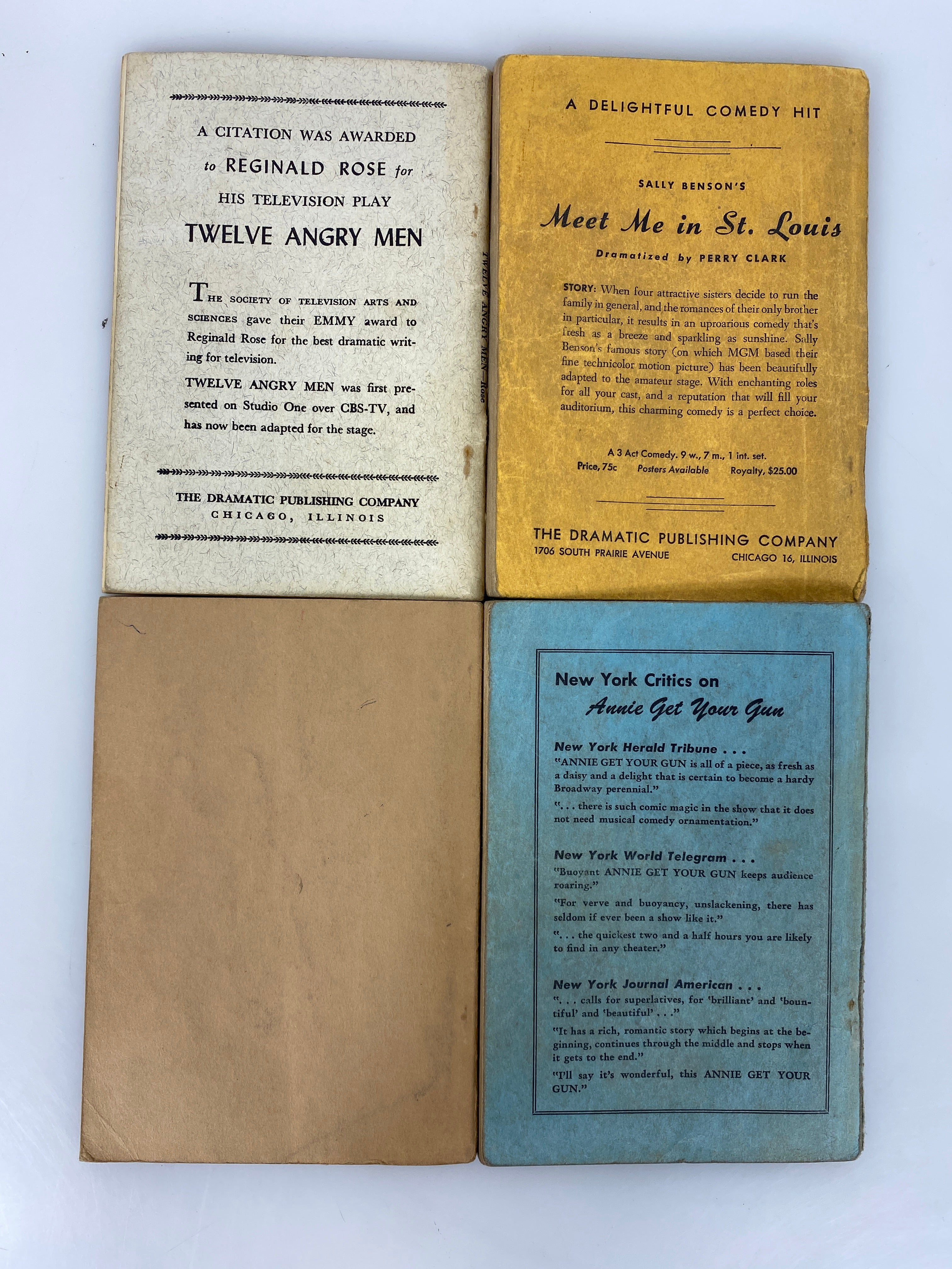 4 Plays: 12 Angry Men/Cheaper by the Dozen/Our Miss Brooks/Annie Get Your Gun SC