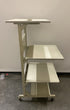 4 Shelved Cream Colored Rolling Cart