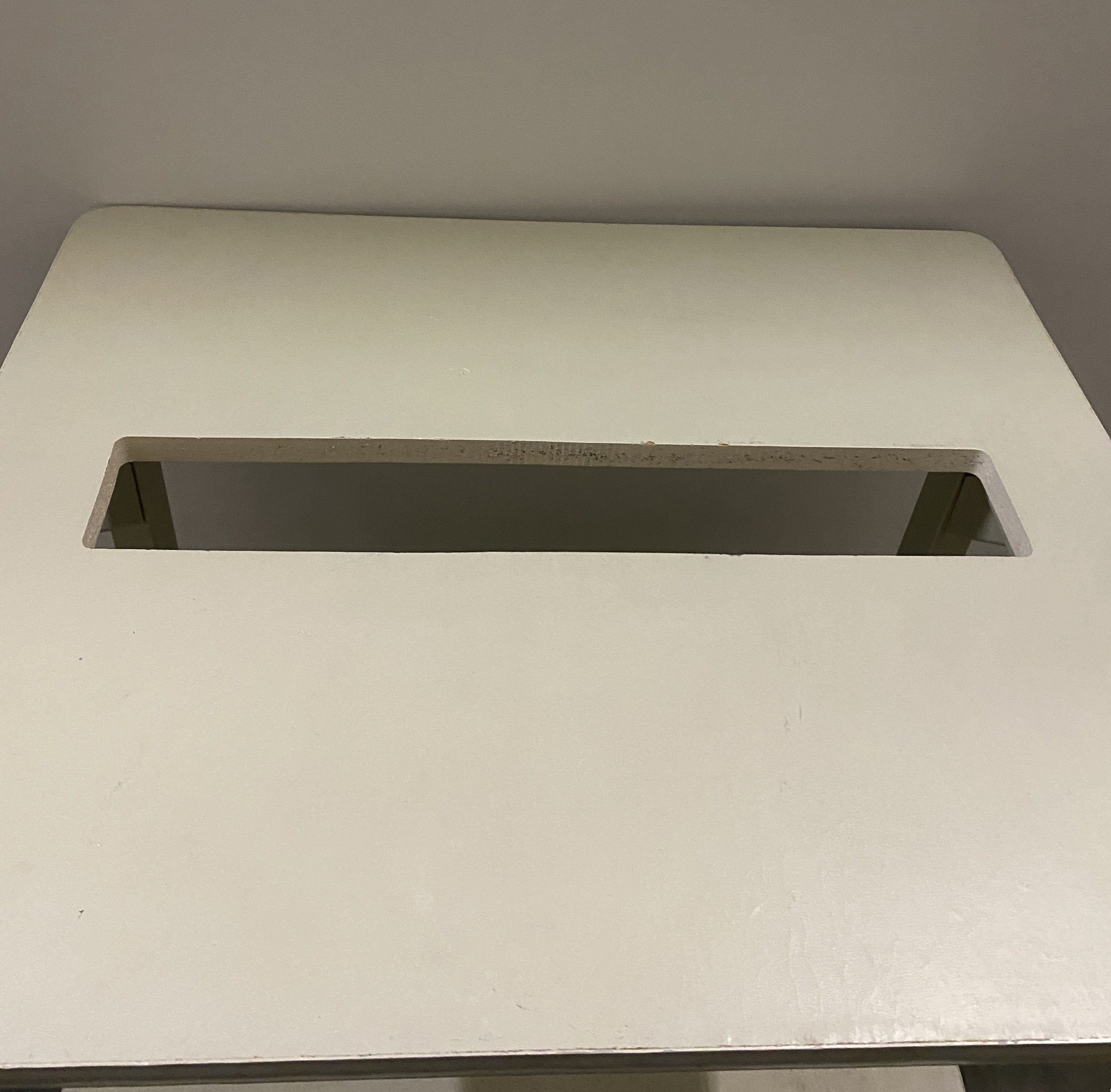 4 Shelved Cream Colored Rolling Cart