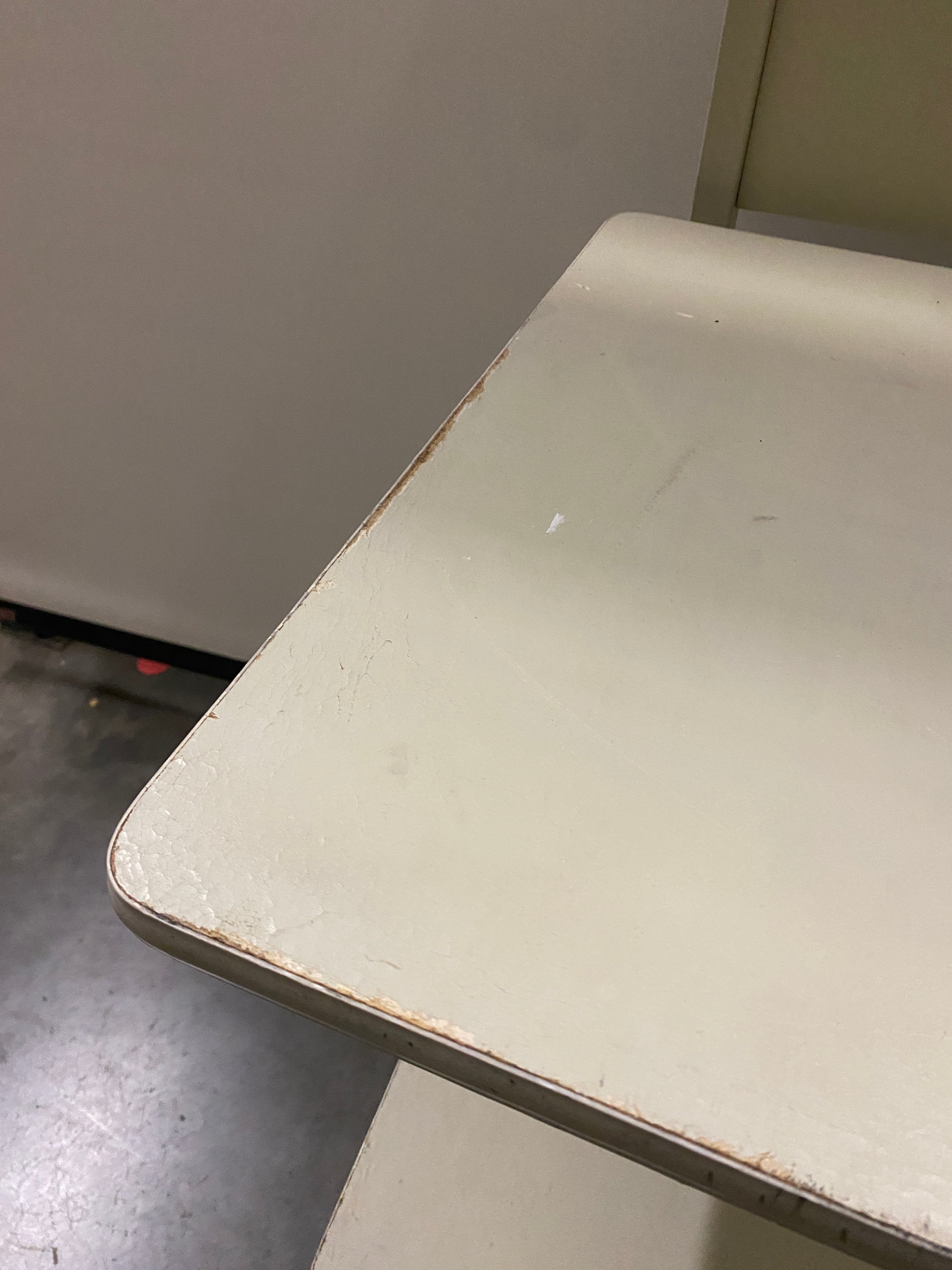 4 Shelved Cream Colored Rolling Cart
