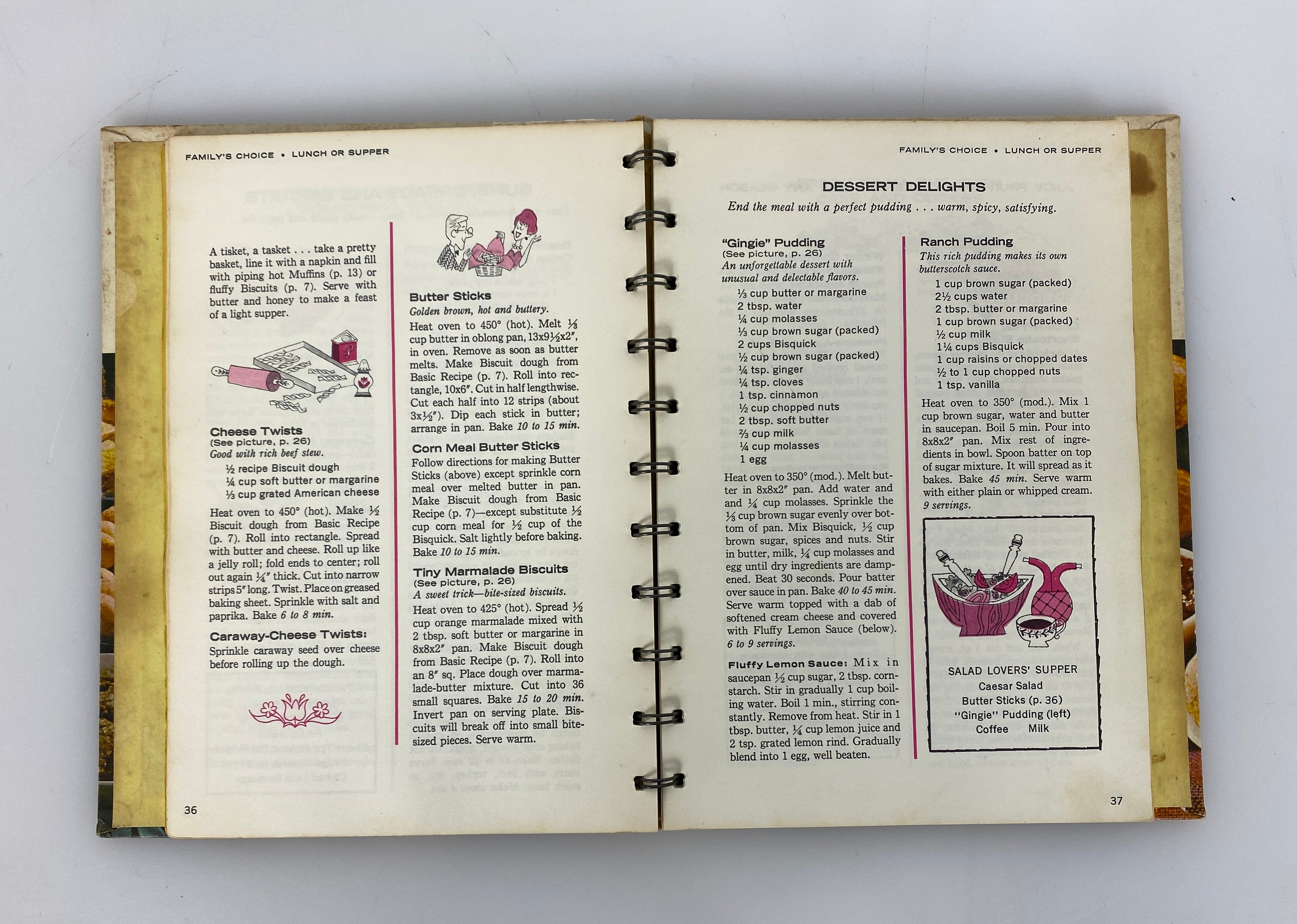4 Vintage Cookbooks: I Hate to Cook/Bisquick/Better Homes & Gardens/Aunt Sammy