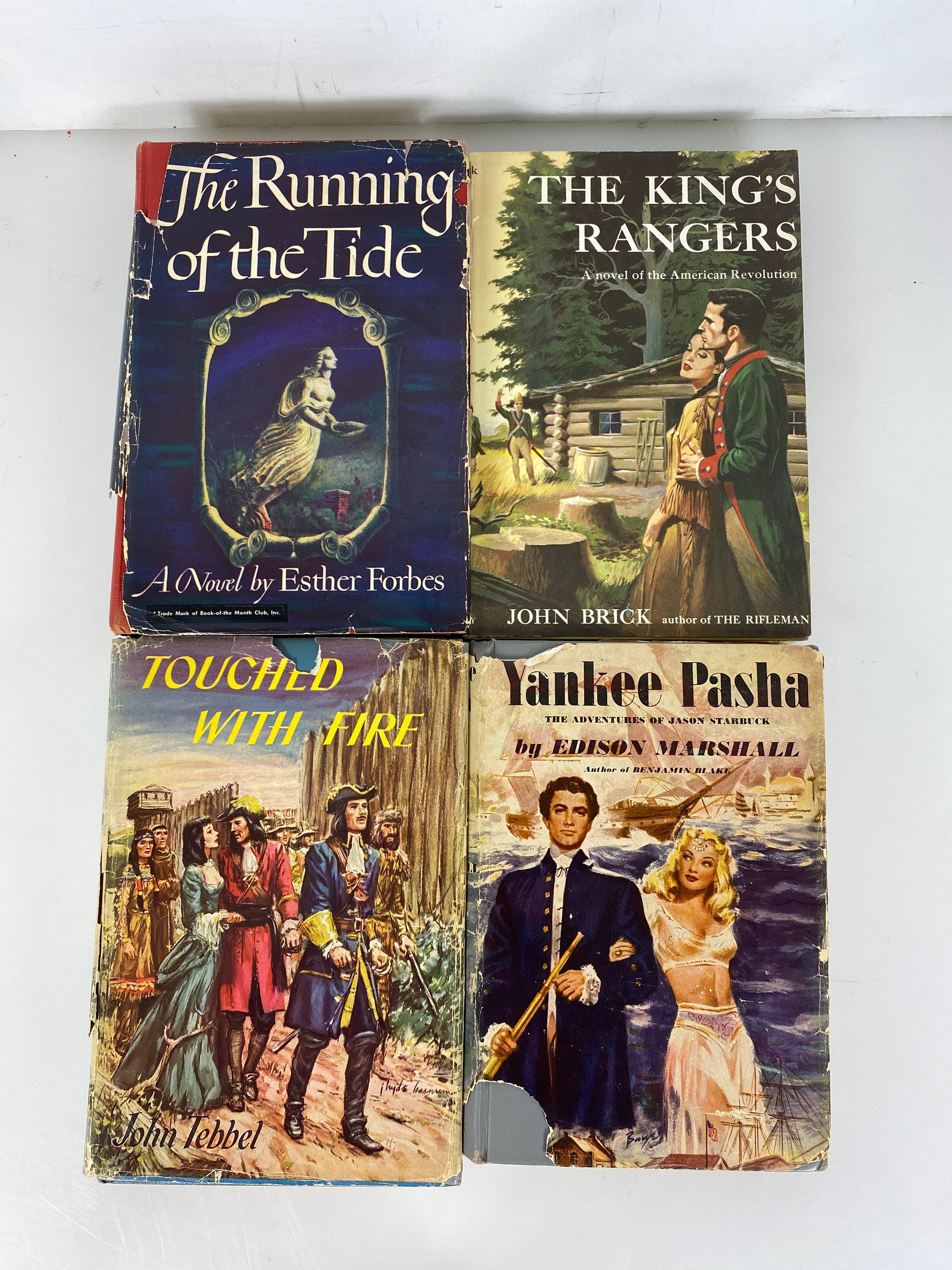 4 Vintage Historical Fiction BCE by Forbes/Brick/Tebbel/Marshall HC DJ
