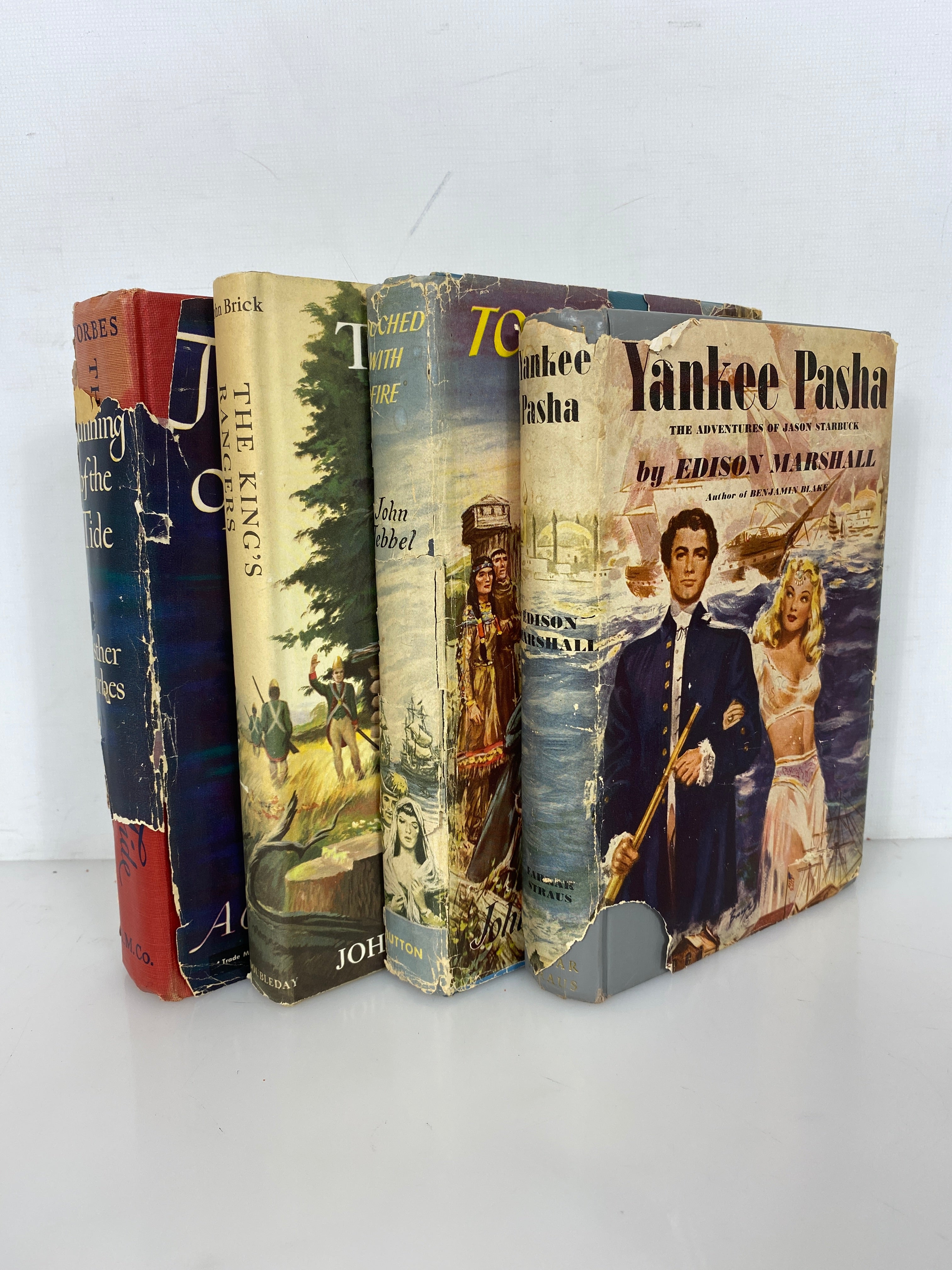 4 Vintage Historical Fiction BCE by Forbes/Brick/Tebbel/Marshall HC DJ
