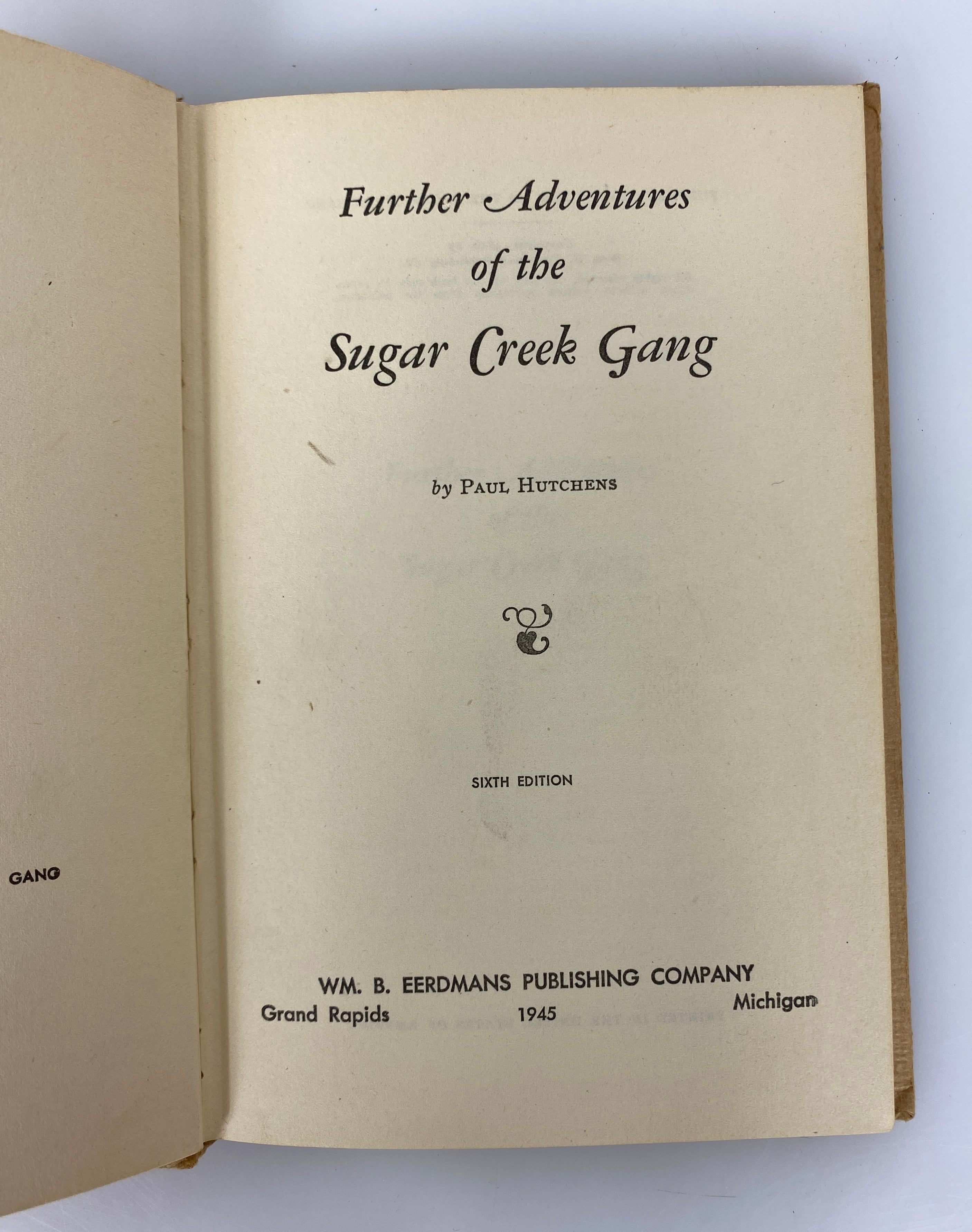 4 Vintage Sugar Creek Gang Books by Paul Hutchens 1945-1947 HC