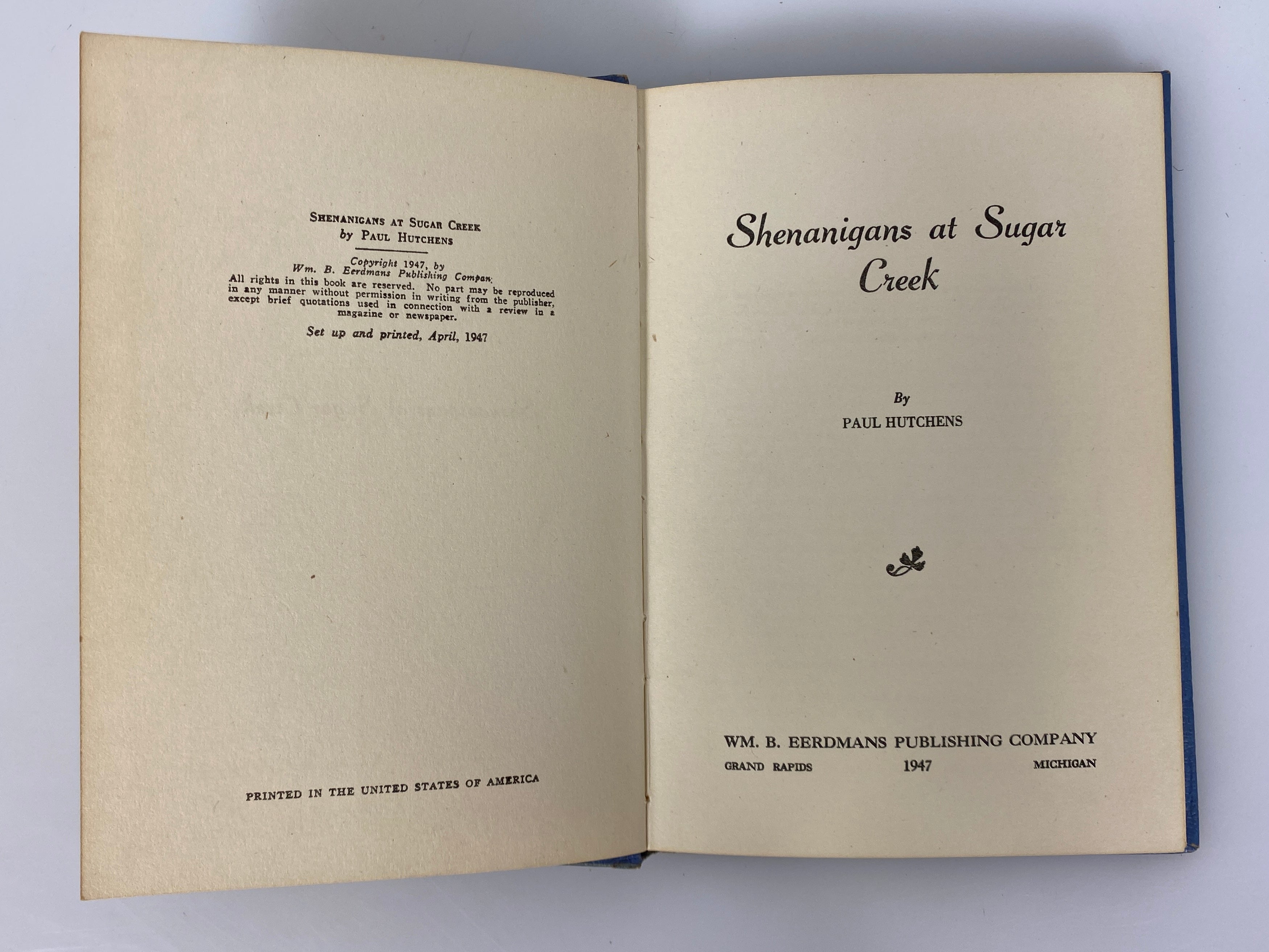 4 Vintage Sugar Creek Gang Books by Paul Hutchens 1945-1947 HC