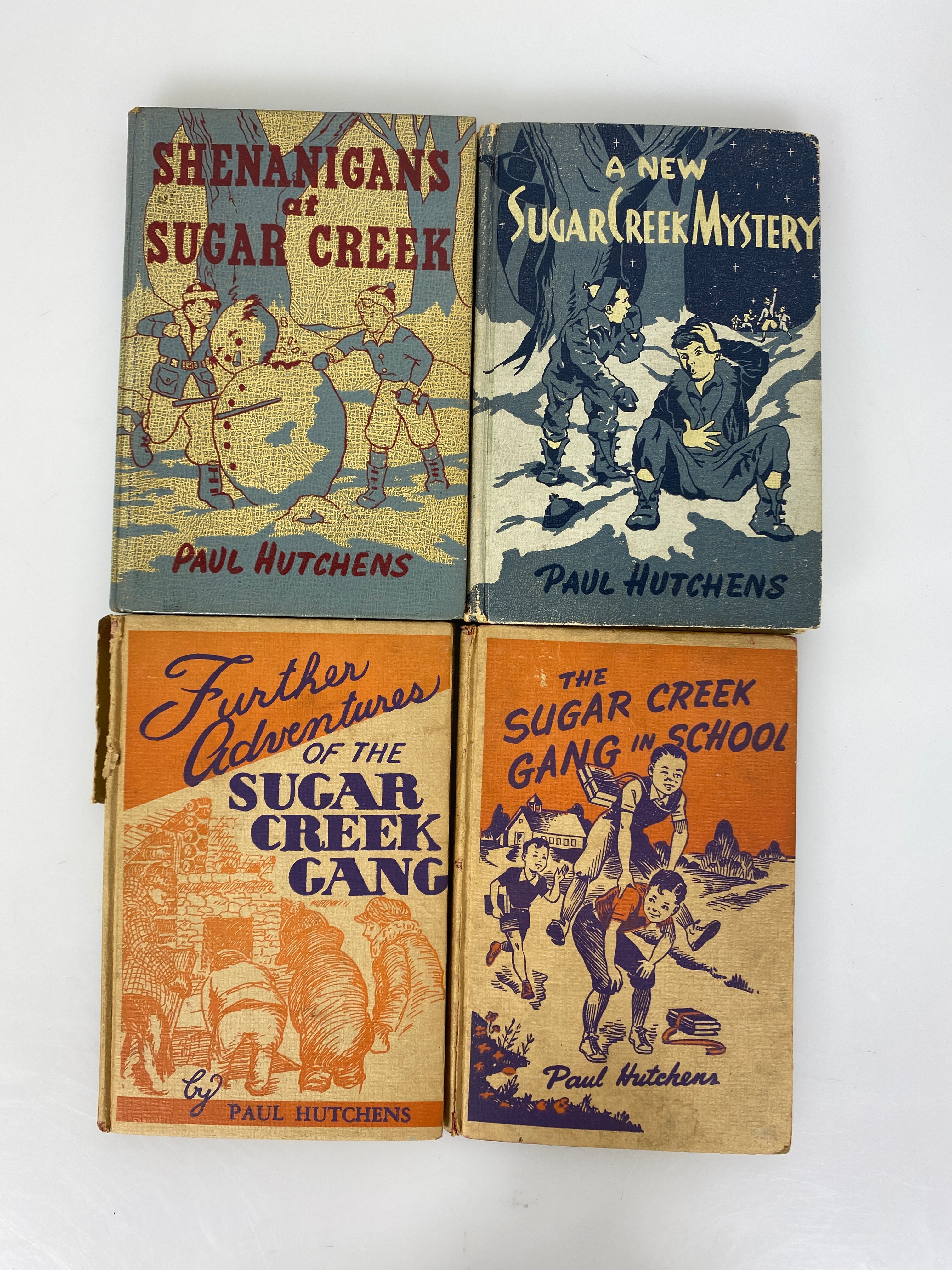 4 Vintage Sugar Creek Gang Books by Paul Hutchens 1945-1947 HC