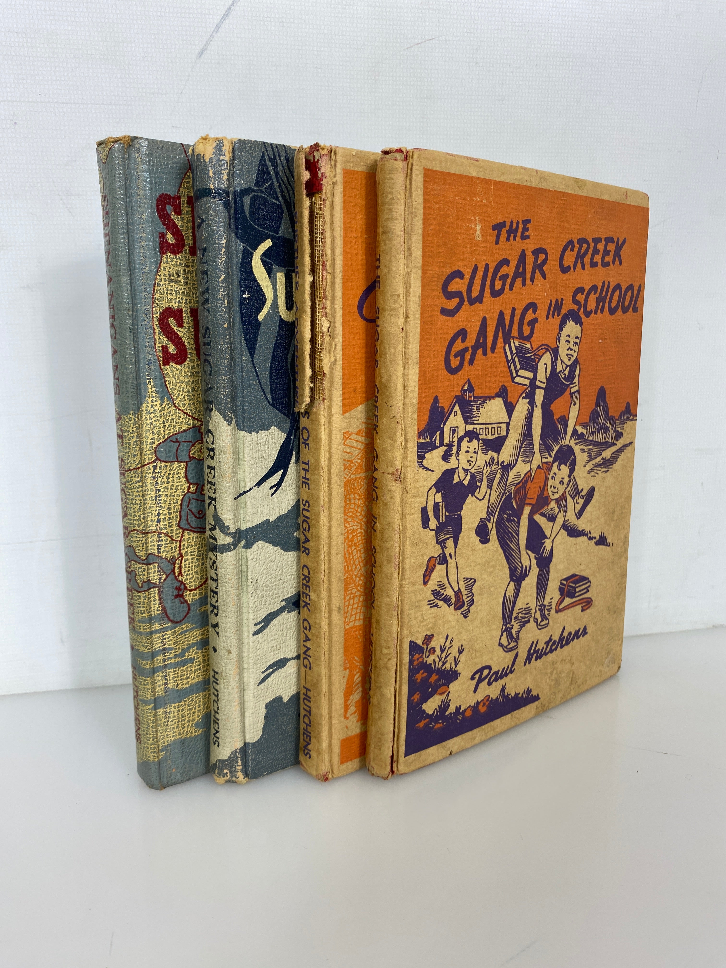 4 Vintage Sugar Creek Gang Books by Paul Hutchens 1945-1947 HC