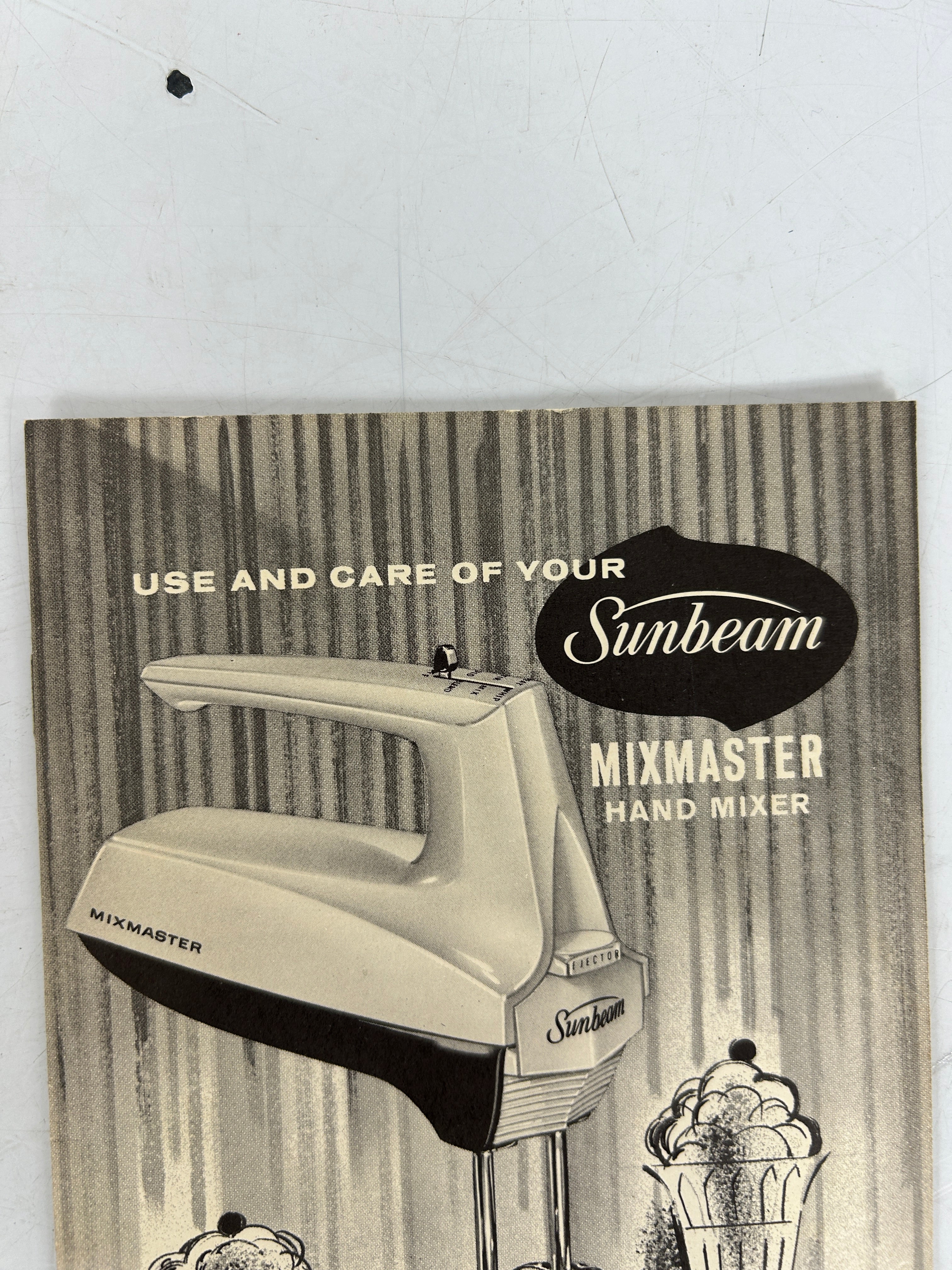 4 Vintage Sunbeam Mixmaster Hand Mixer Booklets w Recipes 1950-74 SC