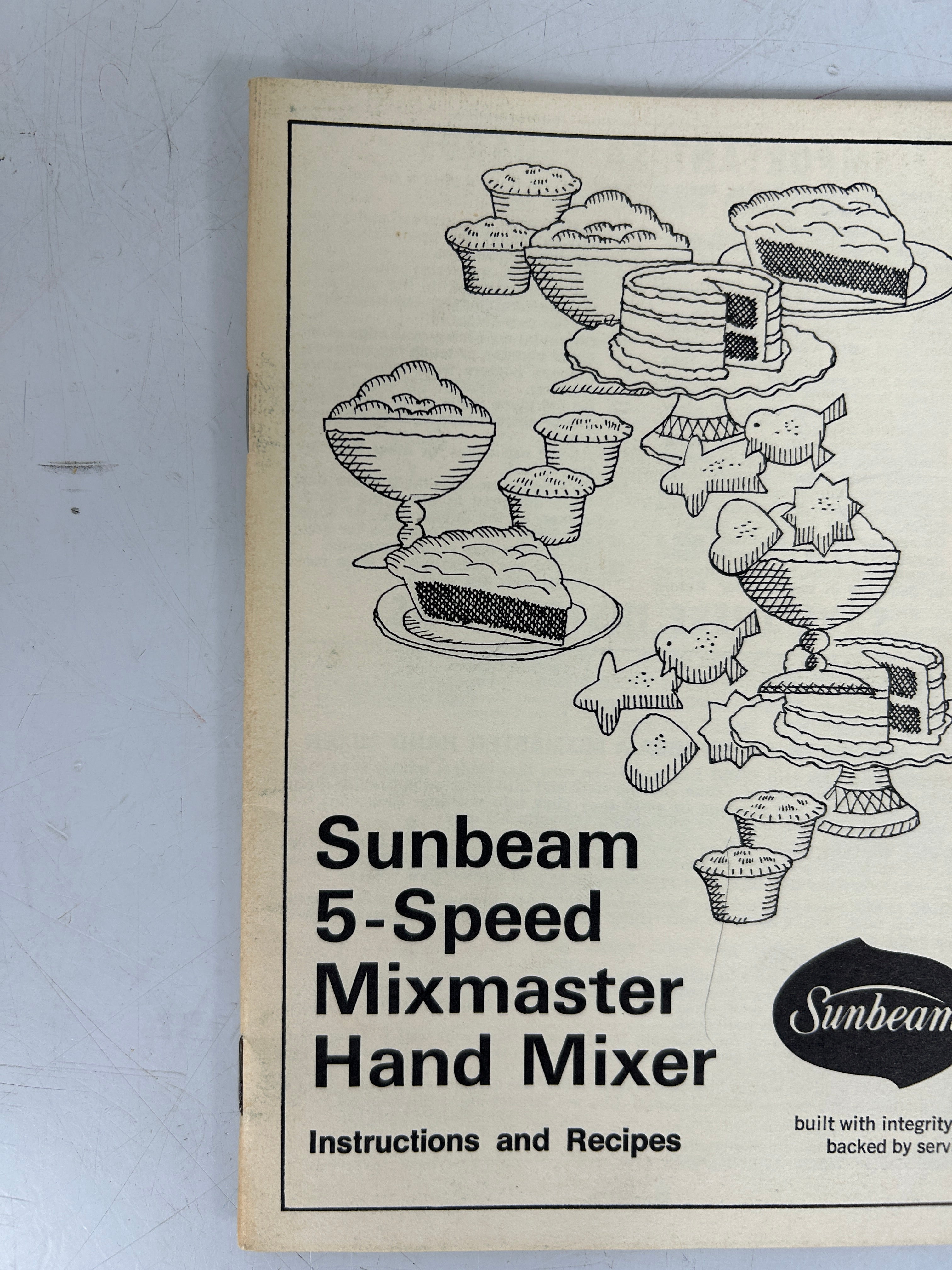 4 Vintage Sunbeam Mixmaster Hand Mixer Booklets w Recipes 1950-74 SC