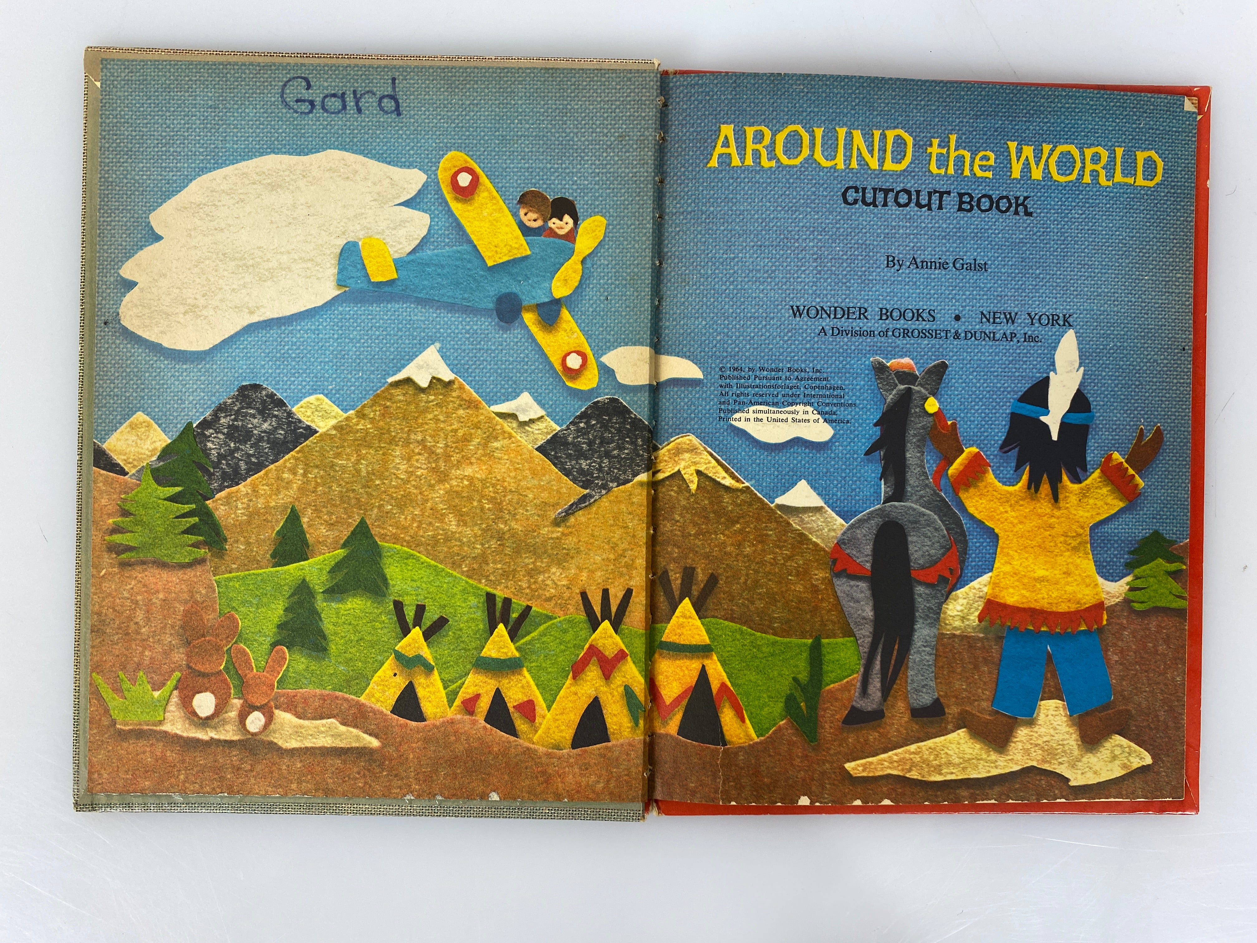 4 Vintage Wonder Books: Heidi/Famous Fairy Tales/Around the World 1949-64 HC