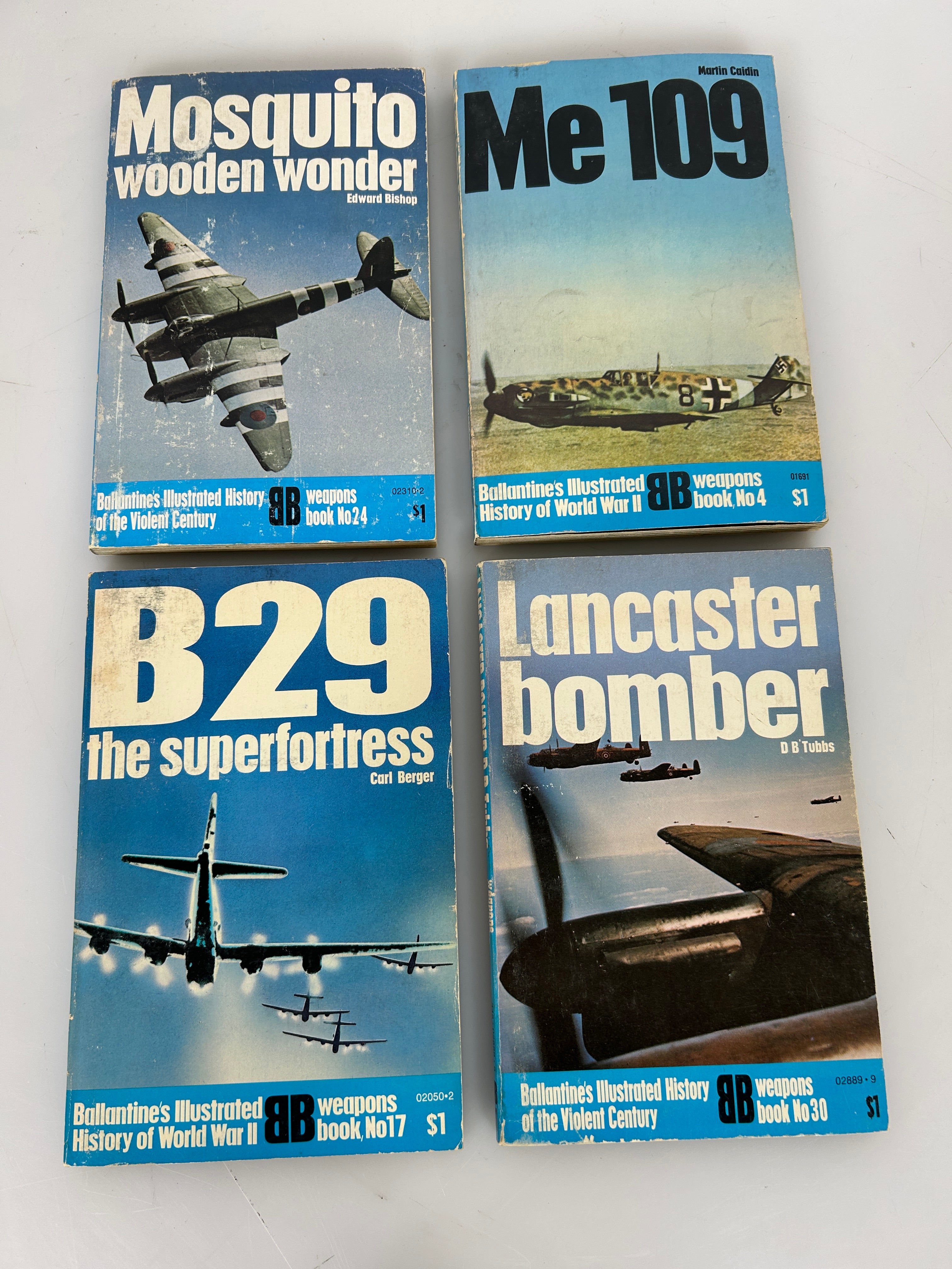 4 Vol Ballantine's Ill Aircraft: #4 Me 109, #17 B29, #30 Lancaster, #24 Mosquito
