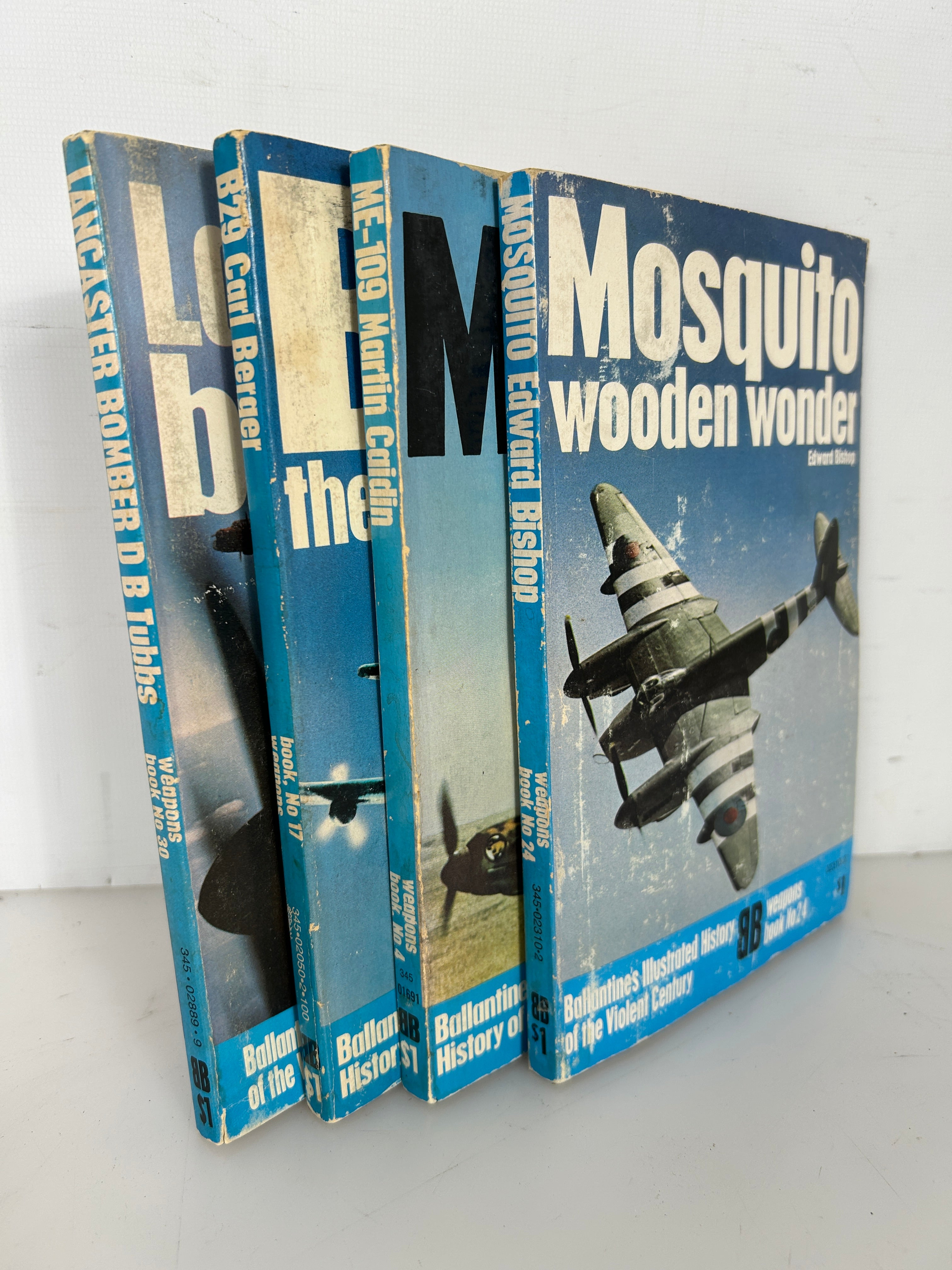 4 Vol Ballantine's Ill Aircraft: #4 Me 109, #17 B29, #30 Lancaster, #24 Mosquito