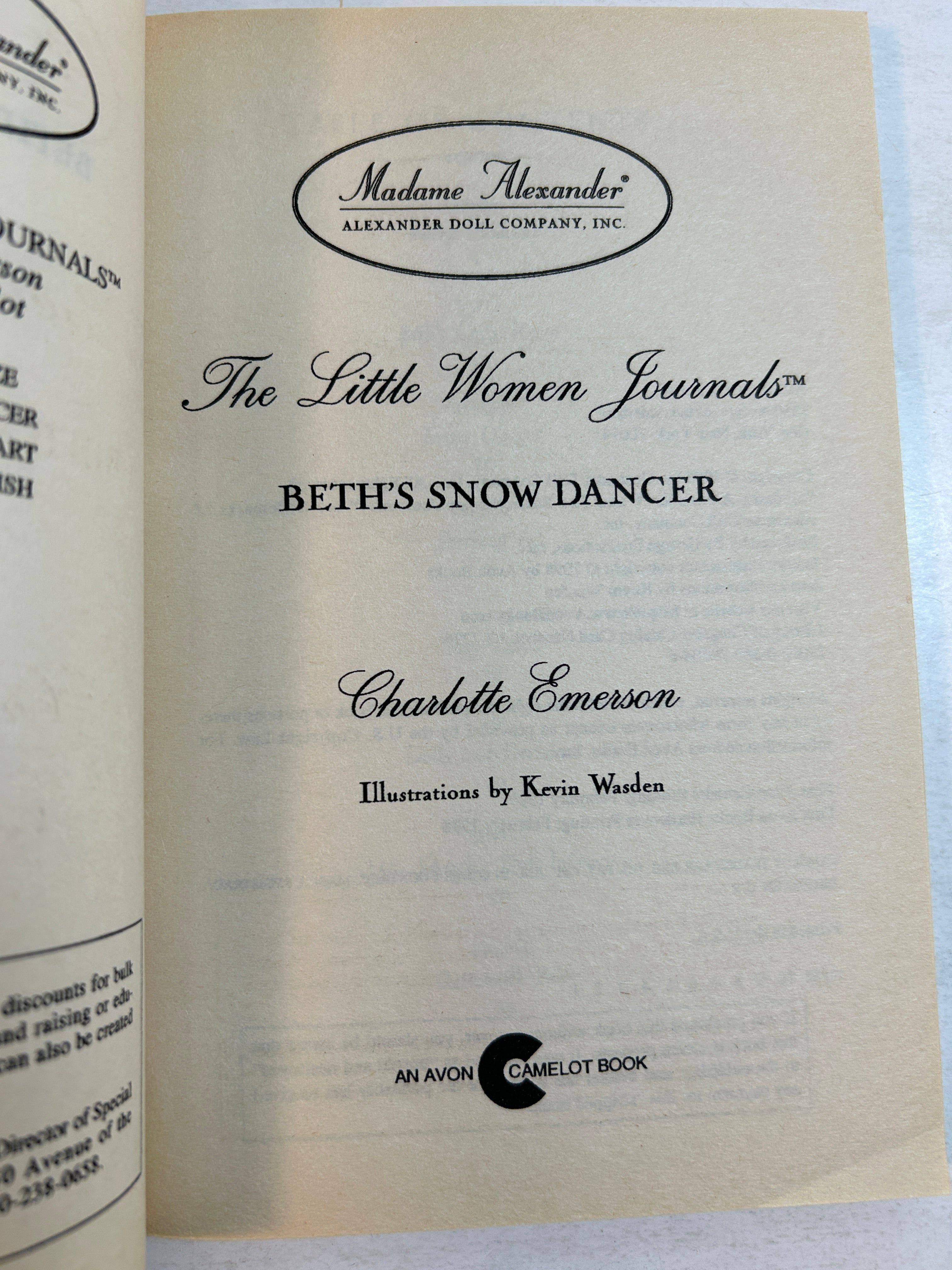 4 Vol Set Little Women Journals Charlotte Emerson Avon/Madam Alexander 1998-99
