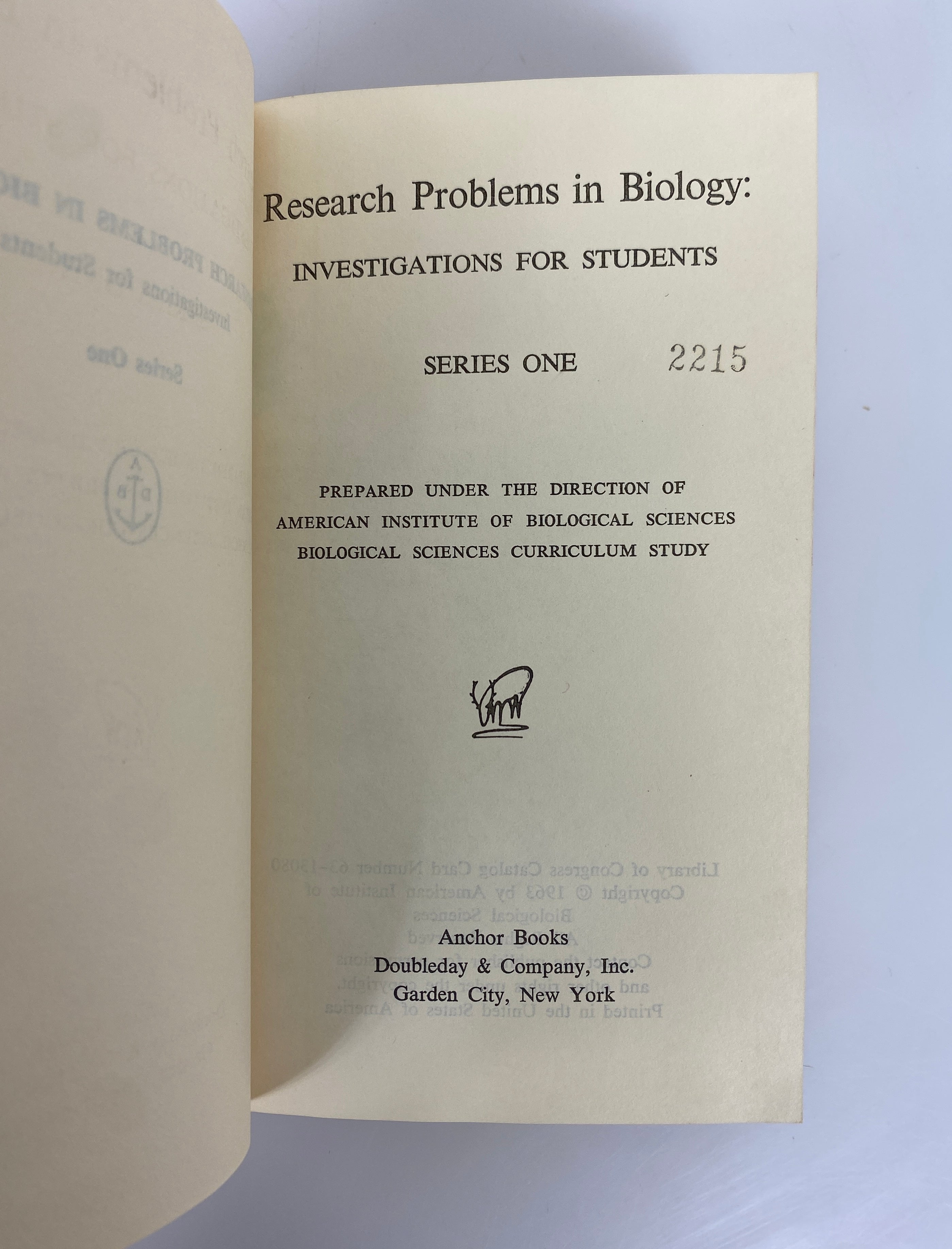 4 Vol Set Research Problems in Biology Investigations for Students Ex-Library HC